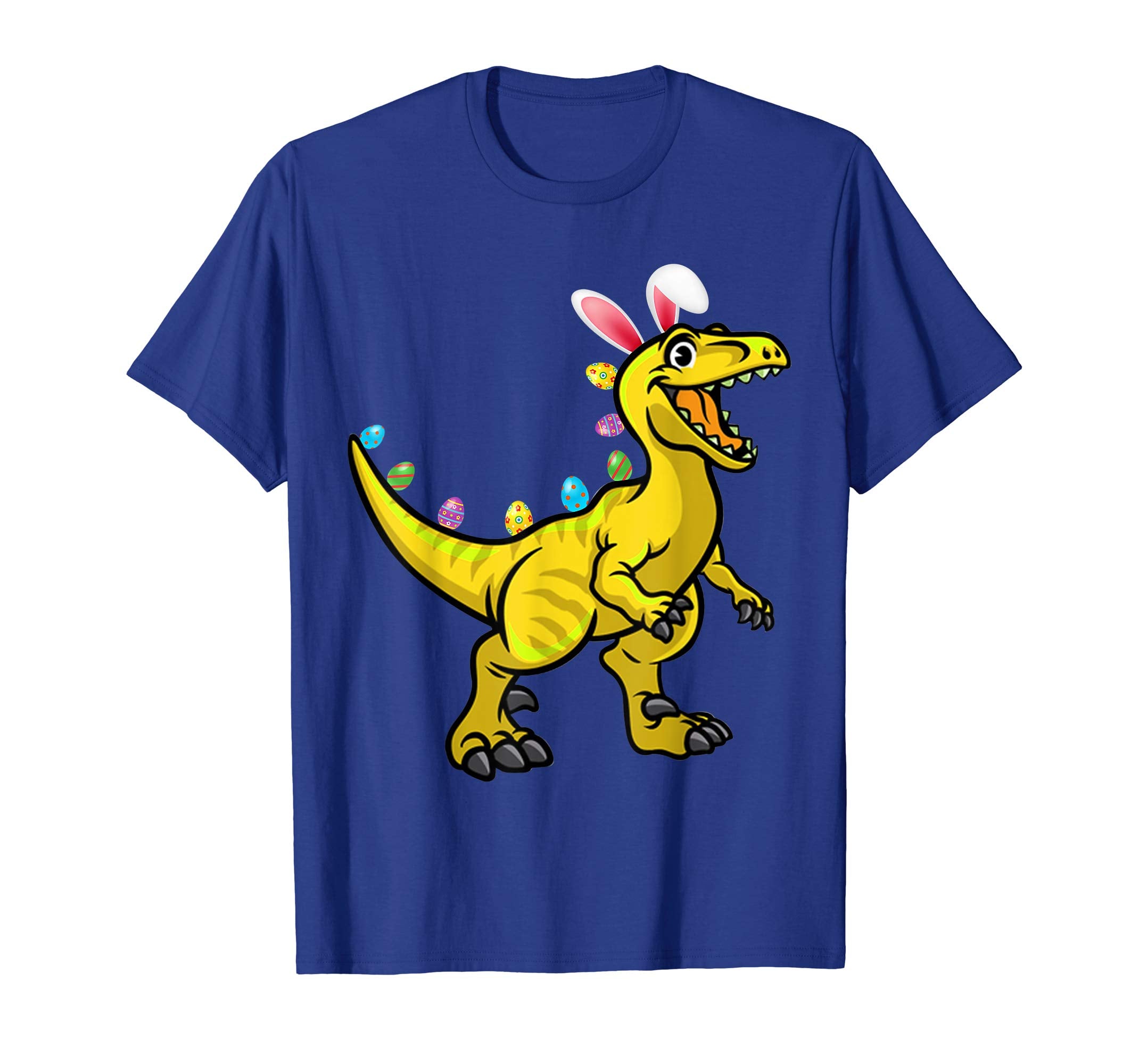 Funny Dinosaur T-rex Bunny with Eggs Easter T shirt