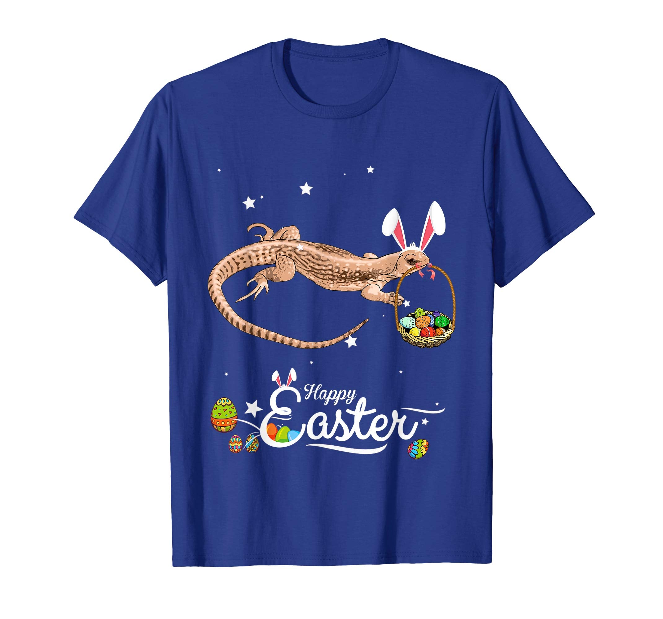Cute Easter Lizard with Bunny Ears and Eggs T Shirt
