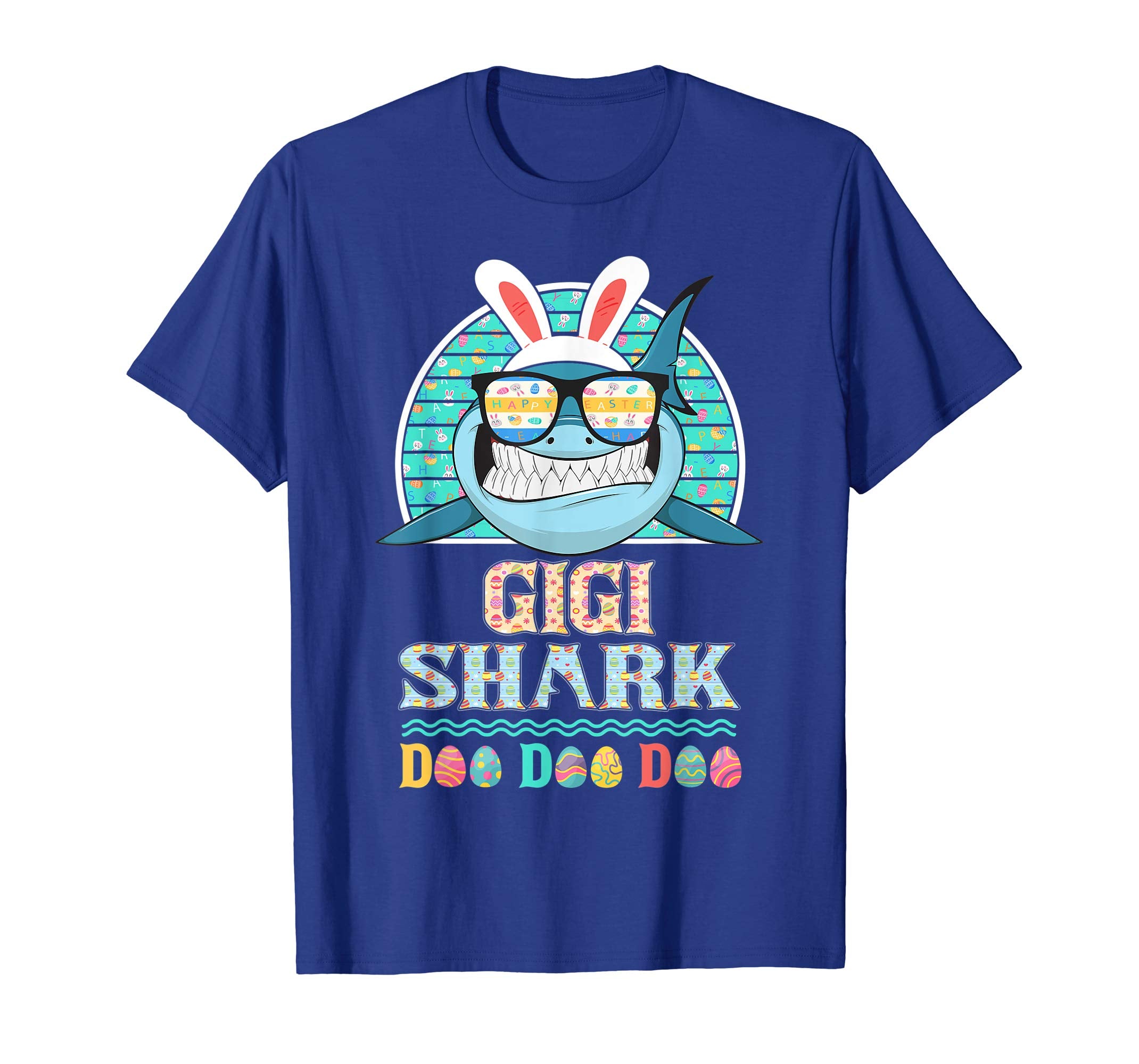 Funny Gigi Shark Happy Easter Day Gift Family Shirt
