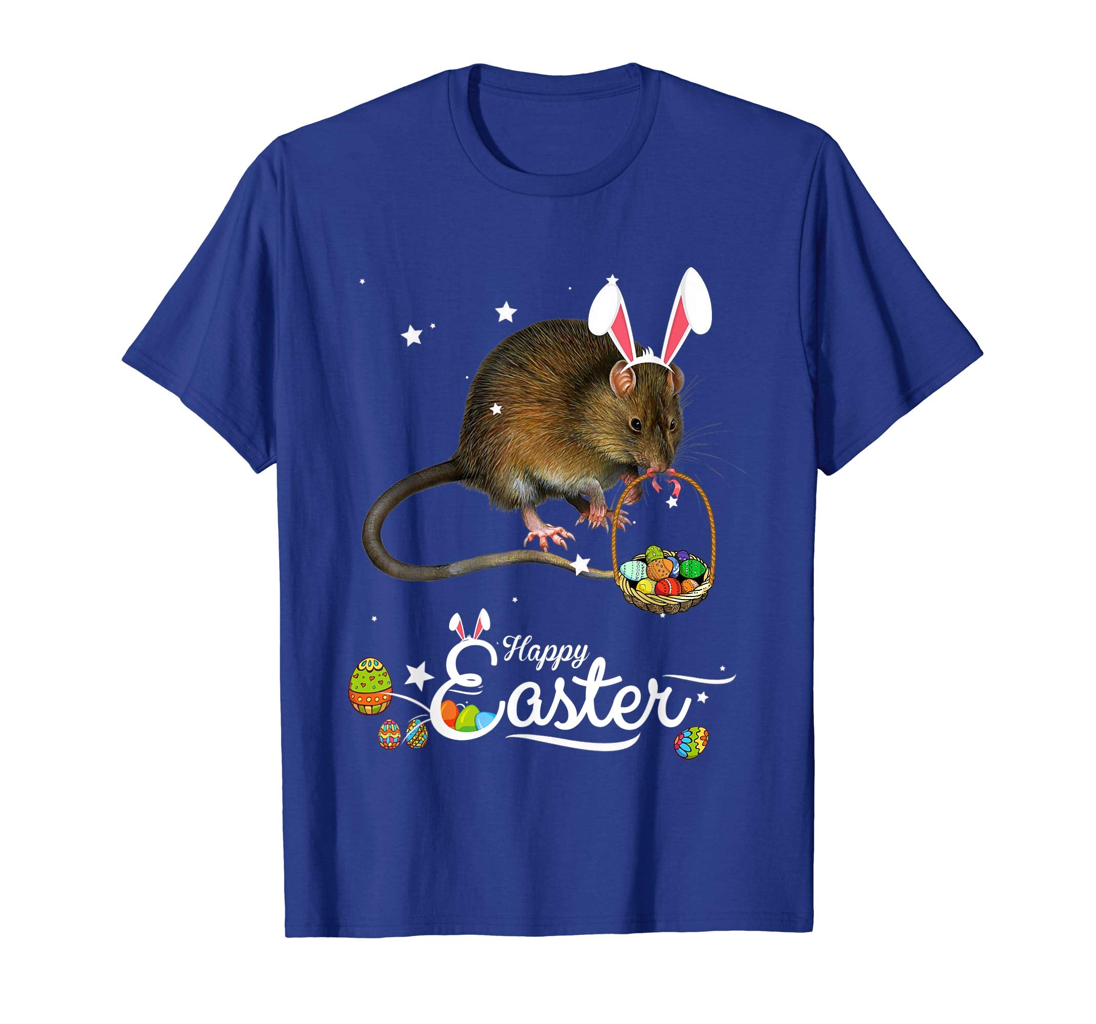 Cute Easter Rat with Bunny Ears and Eggs T Shirt