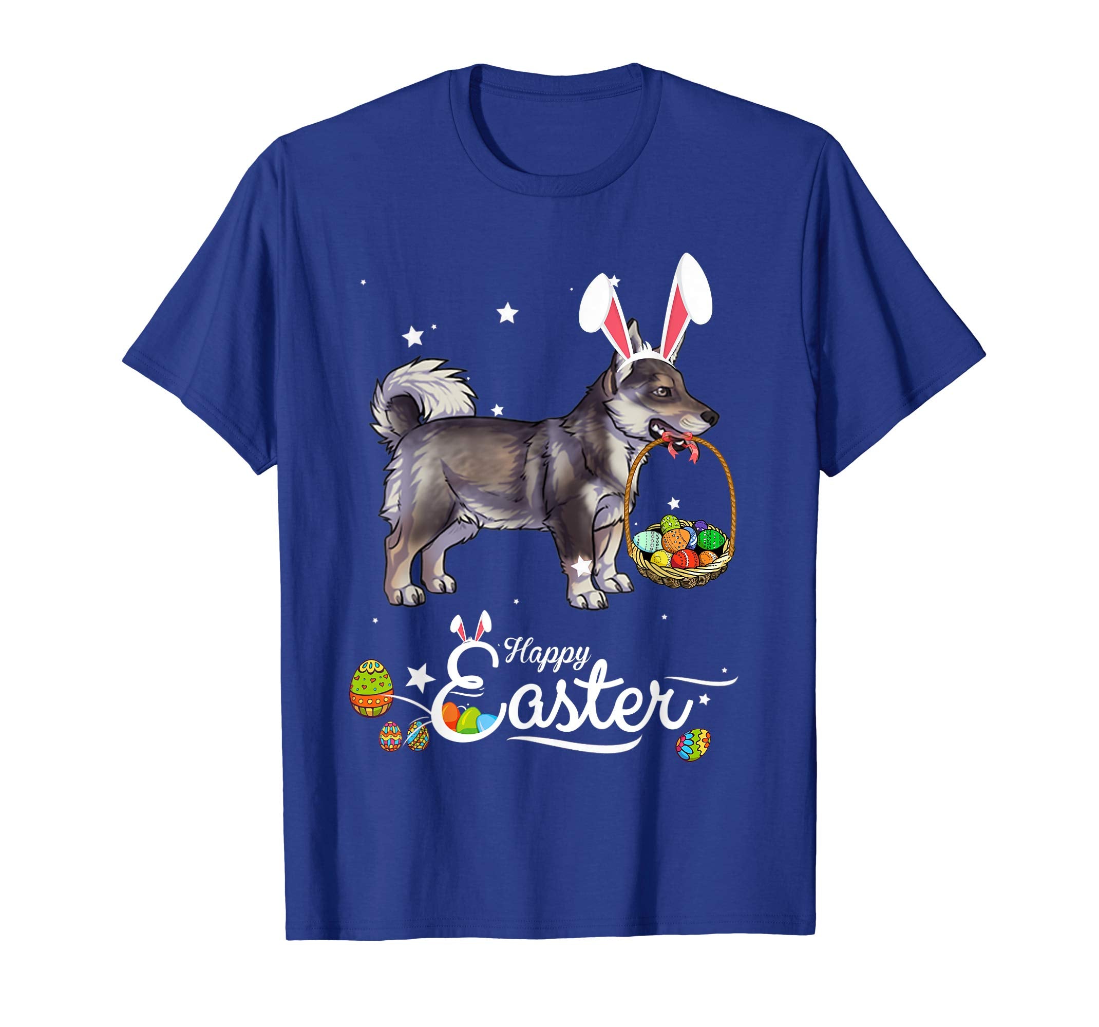 Swedish Vallhund Dog With Bunny Hat Easter Costume T Shirt