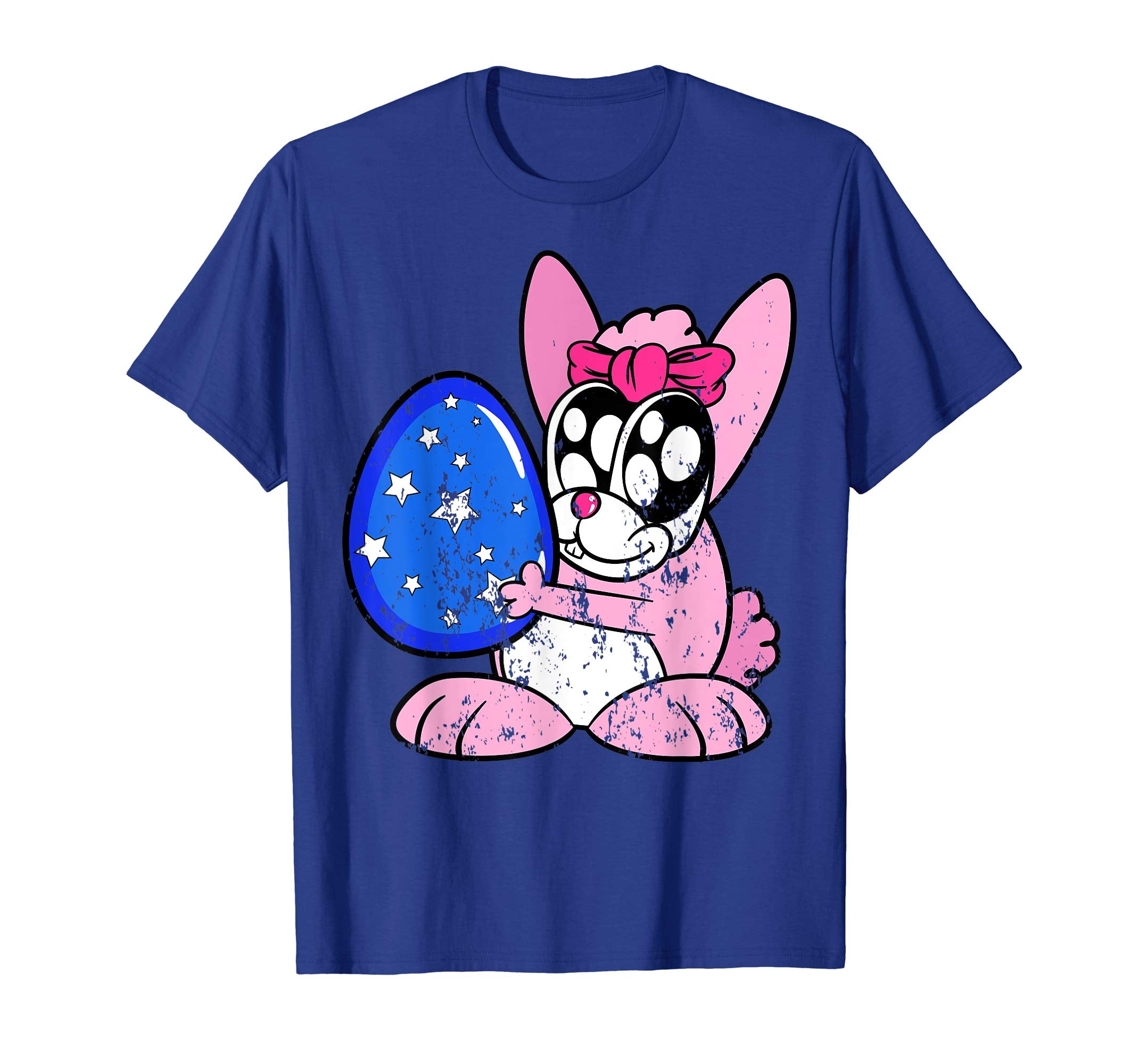 Retro Vintage Grunge Funny Cute Easter Bunny Egg Fun T-Shirt