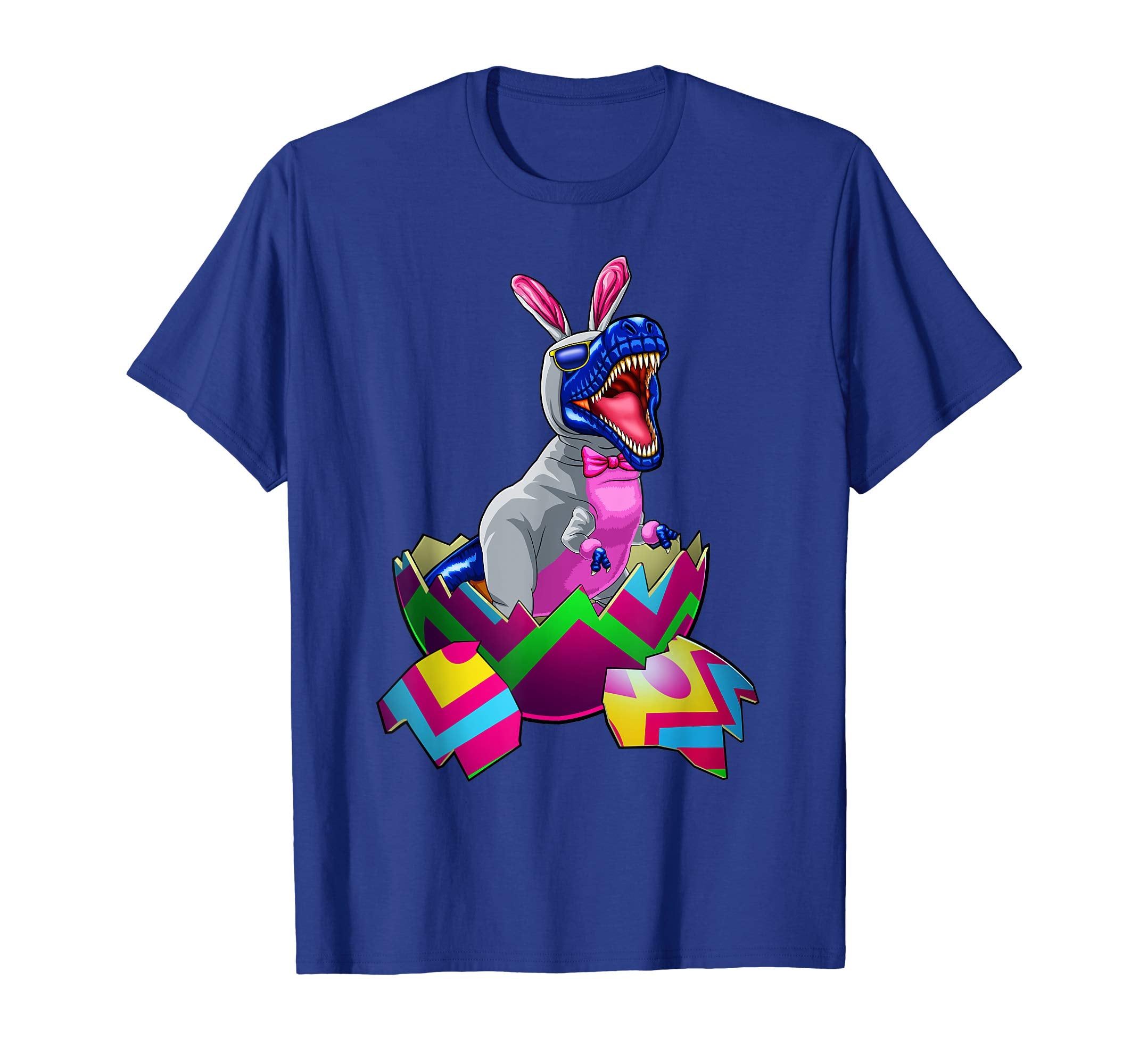 Easter T Rex Dinosaur Shirt Kids Boys Bunny Eggs Funny