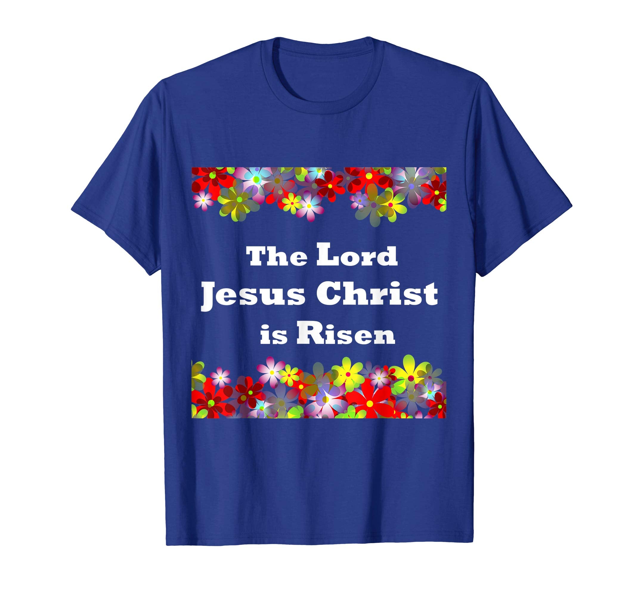 Jesus Christ He is Risen Floral Christian Easter T shirt Tee
