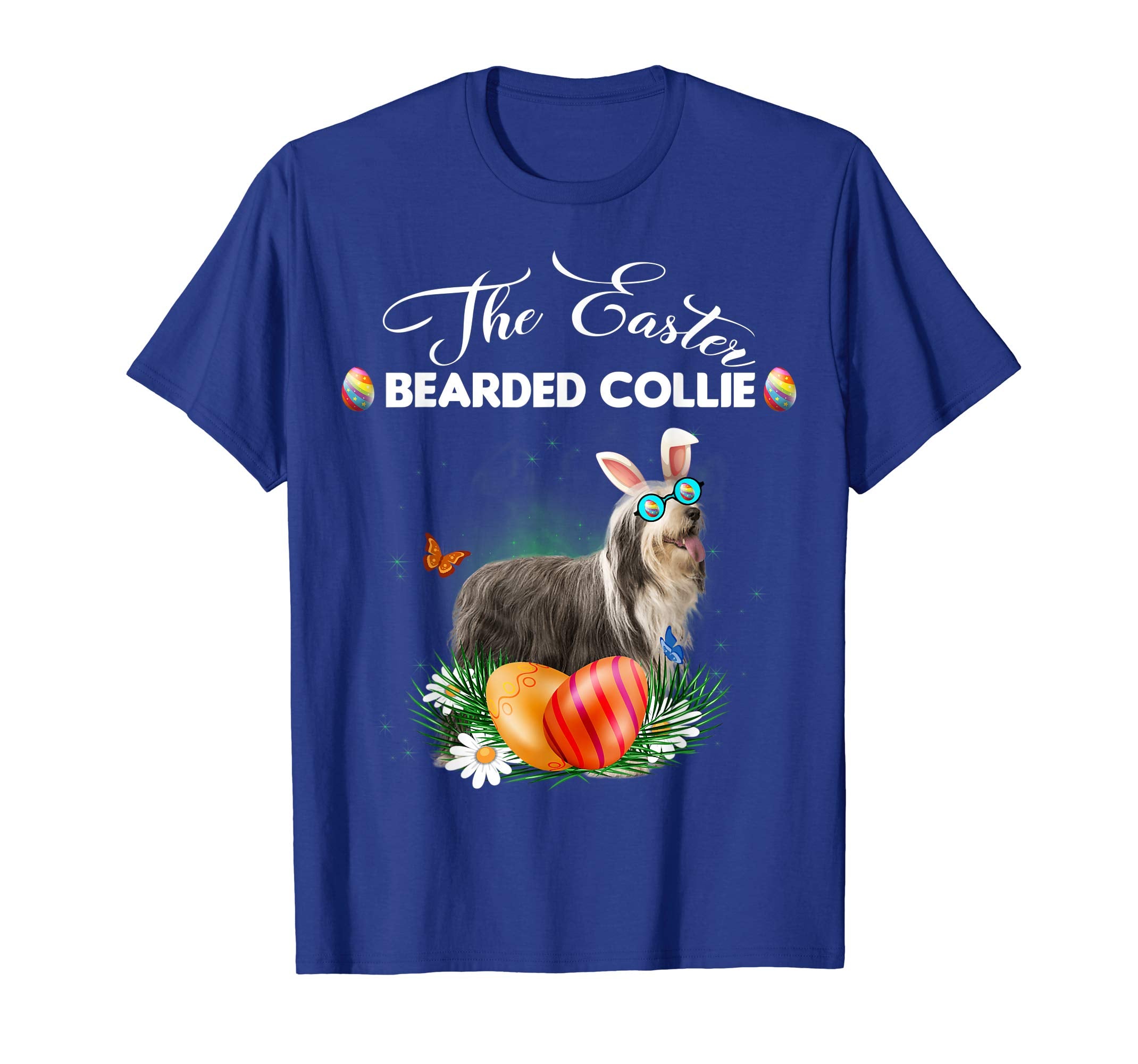 Bearded Collie Bunny Easter Day Dog Gifts T-Shirt