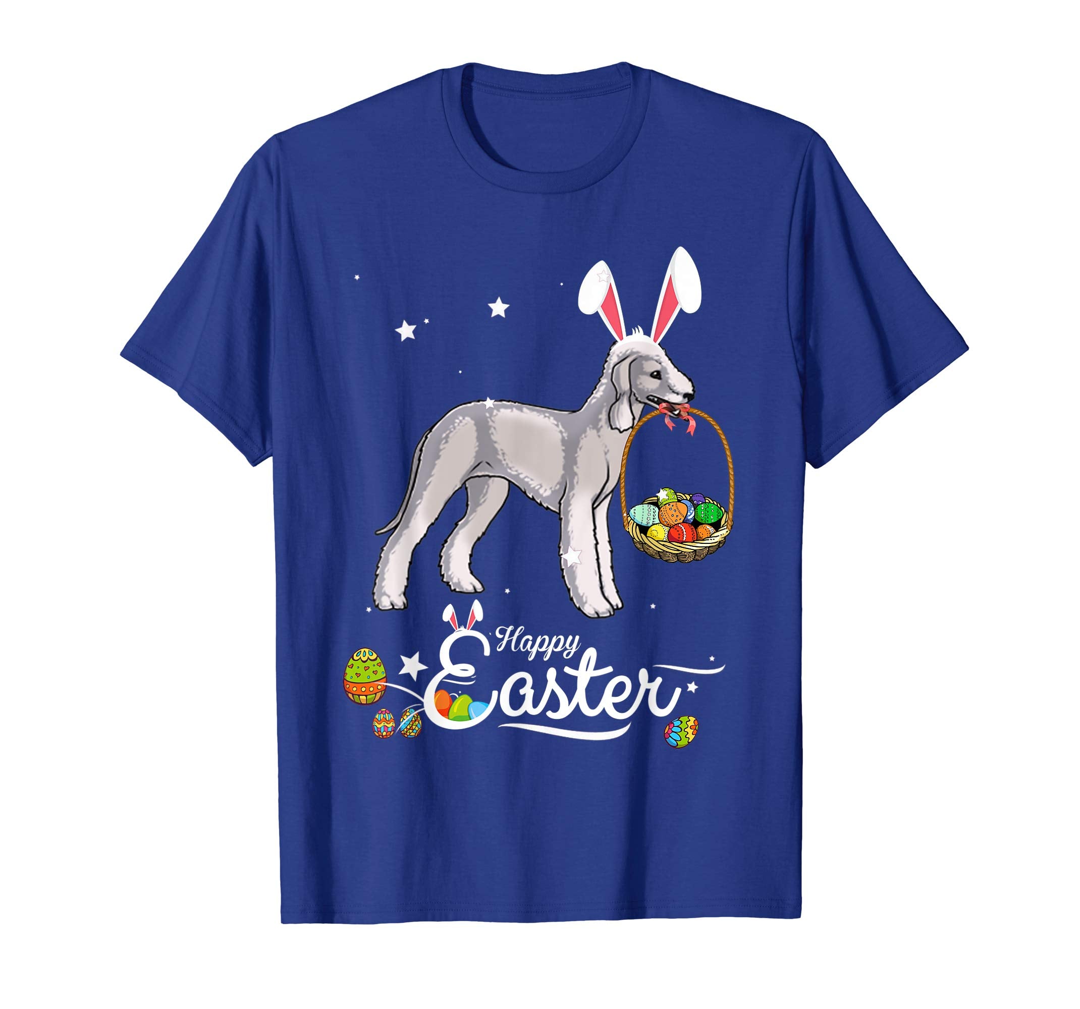 Bedlington Terrier Dog With Bunny Hat Easter Costume T Shirt