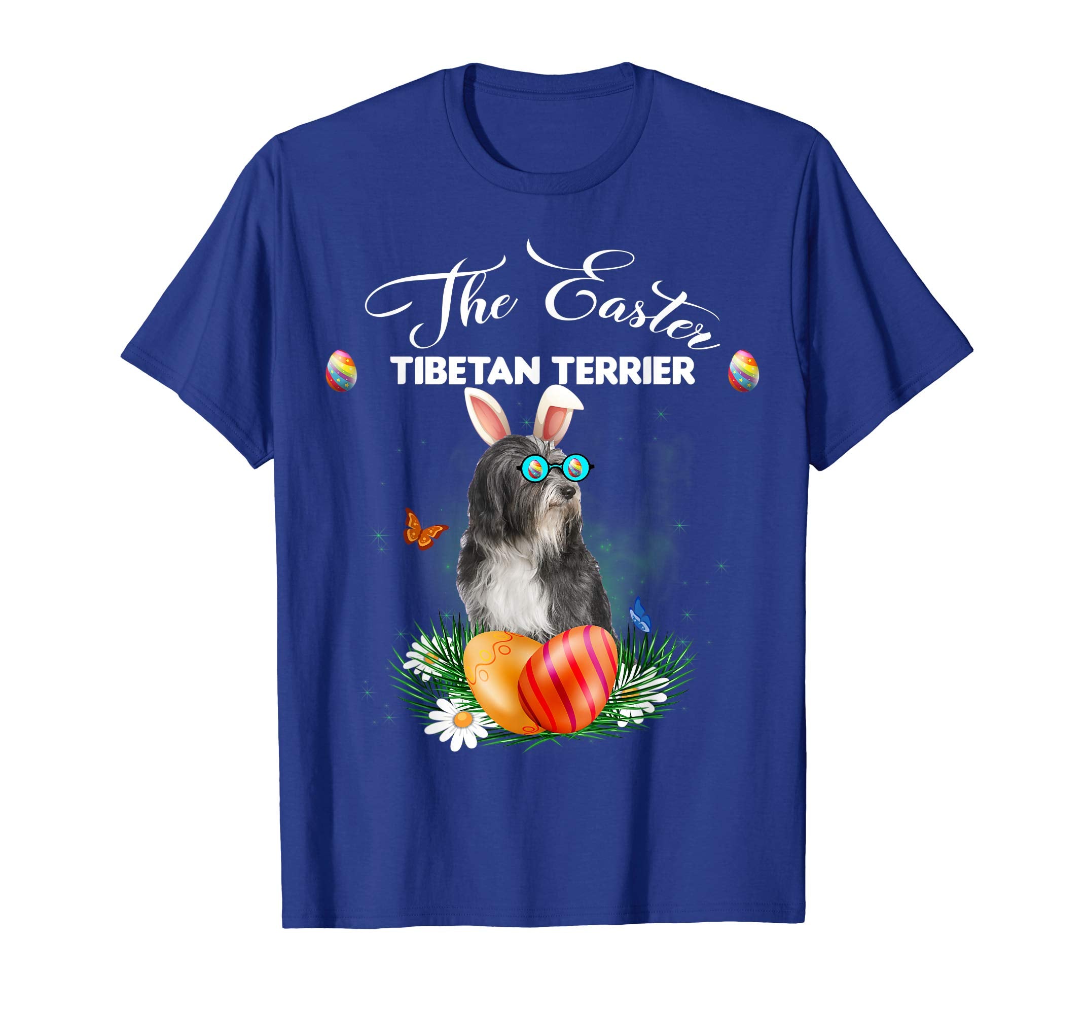 Tibetan Terrier Bunny Easter Day Dog Gifts T-Shirt
