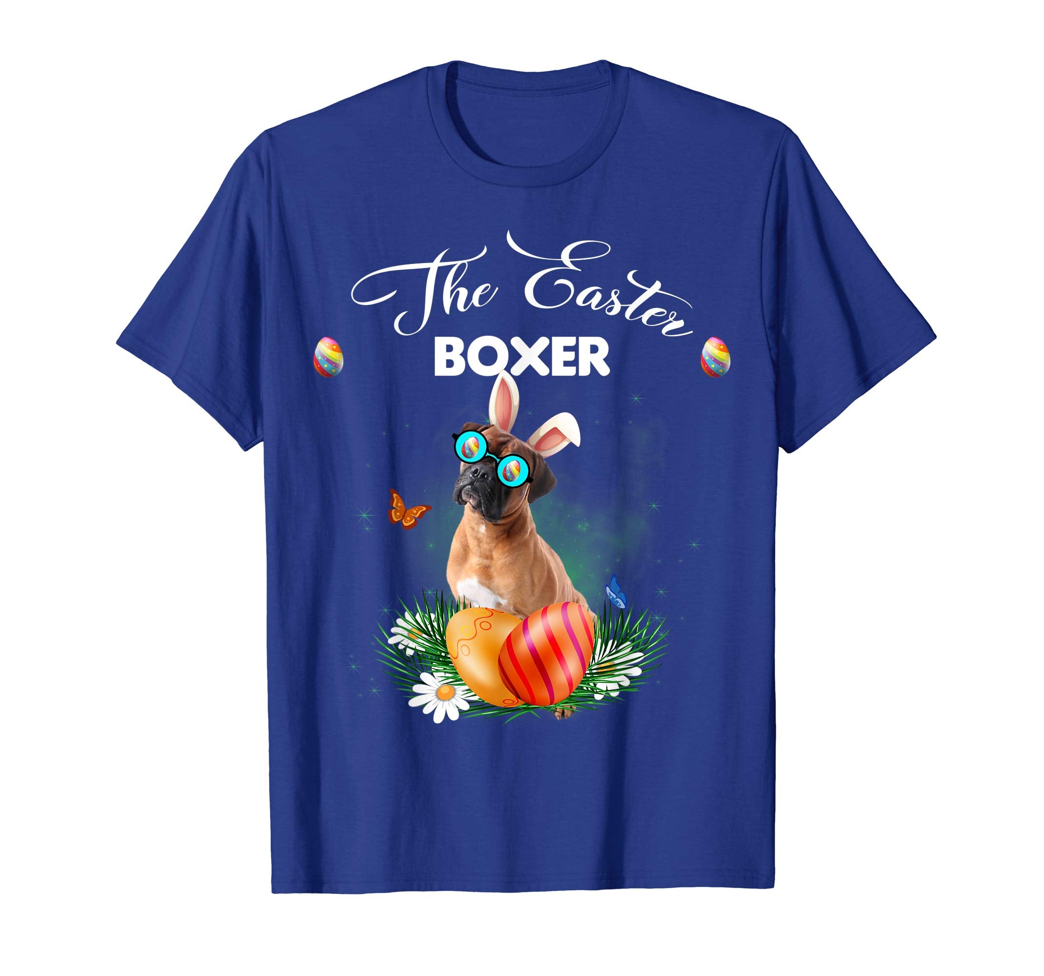 Boxer Bunny Easter Day Dog Gifts T-Shirt