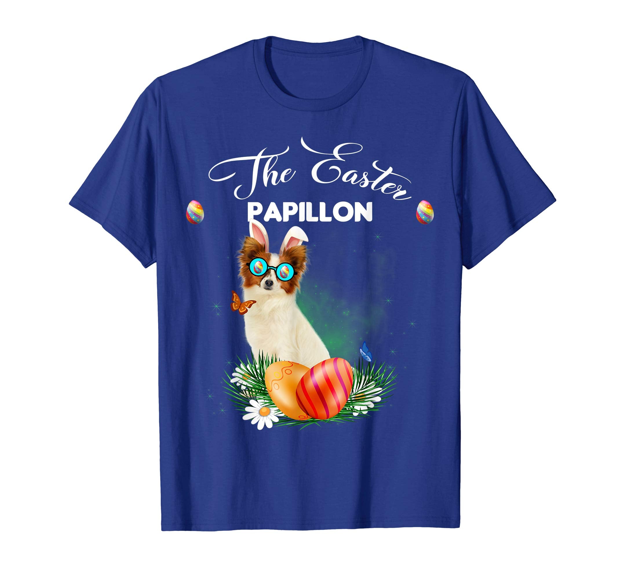 Papillon Bunny Easter Day Dog Gifts T-Shirt