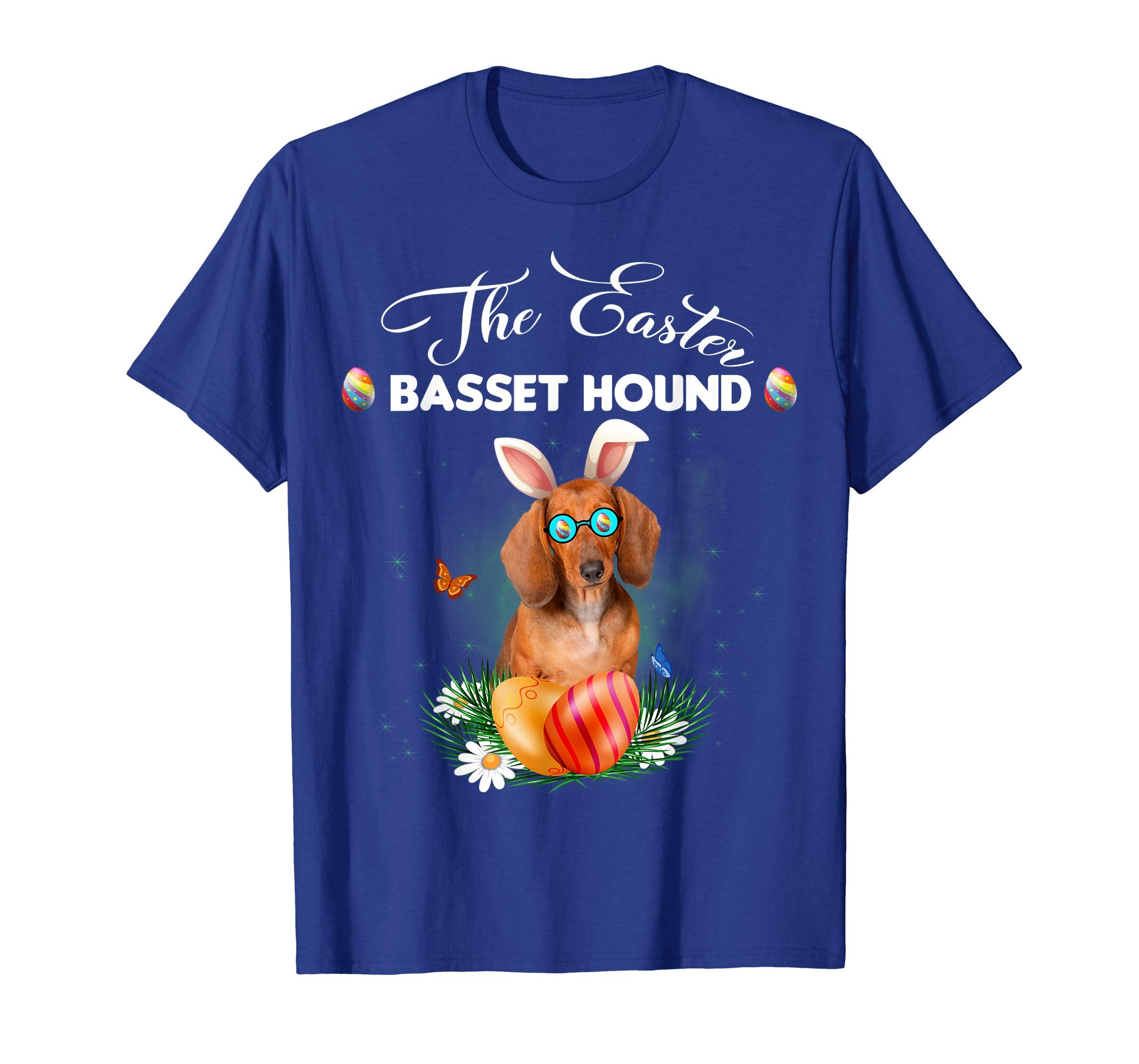 Basset Hound Bunny Easter Day Dog Gifts T-Shirt
