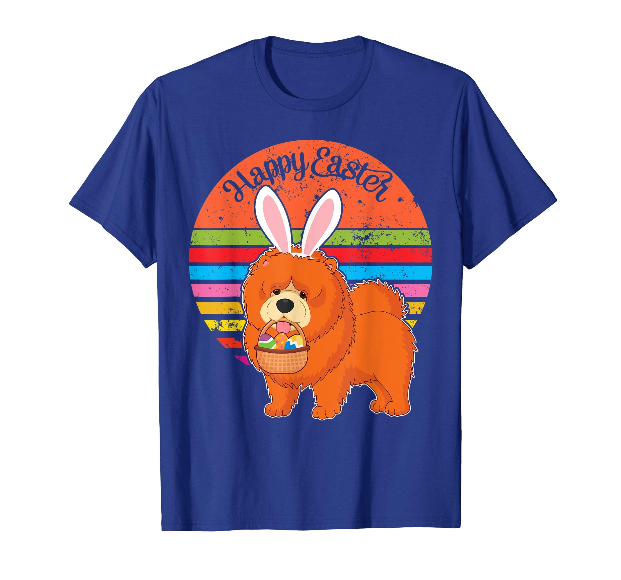 Chow Chow Bunny Dog Easter Eggs Happy Easter Vintage Shirt