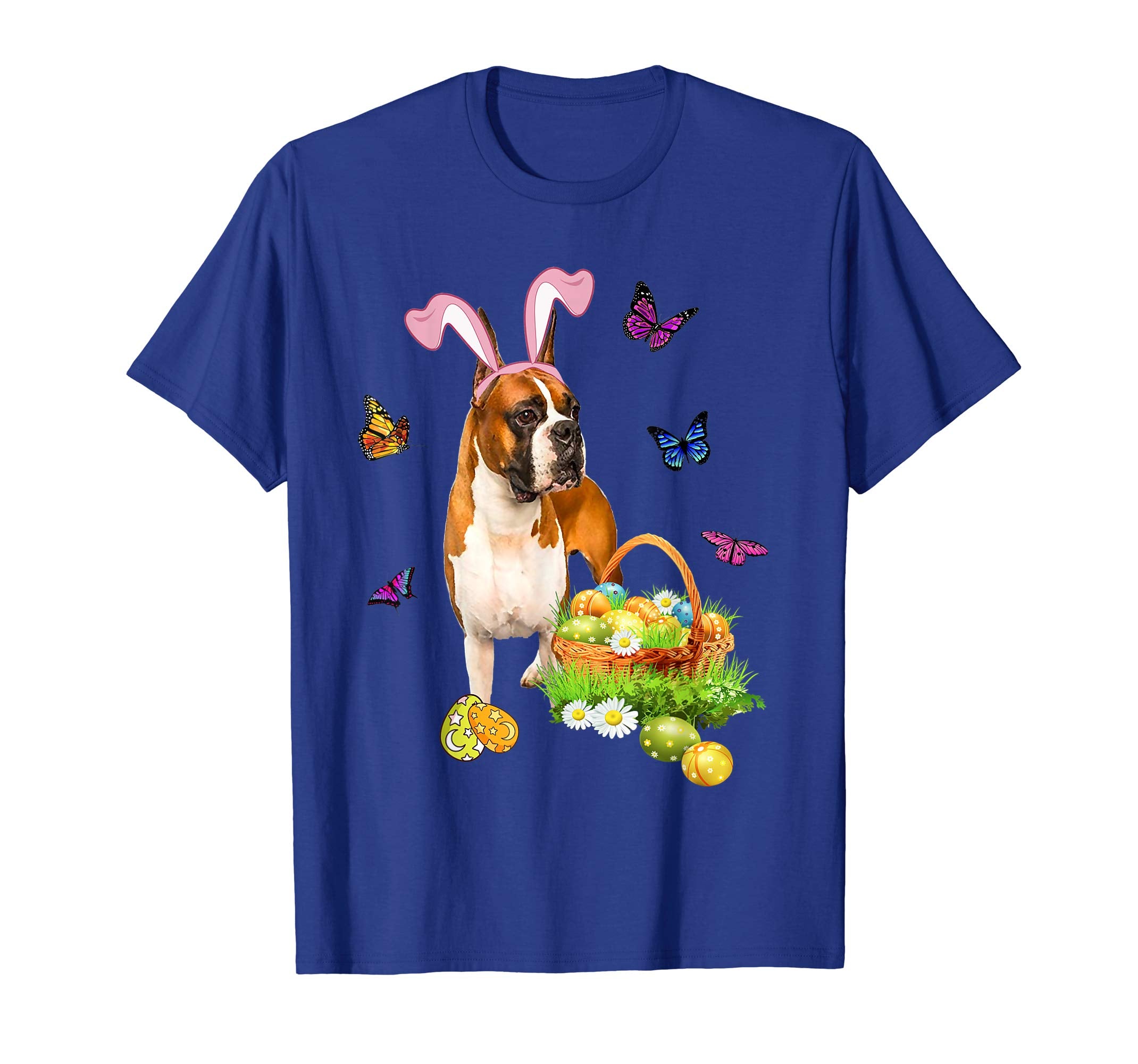 Boxer Bunny Hat Rabbit Easter Eggs T-Shirt