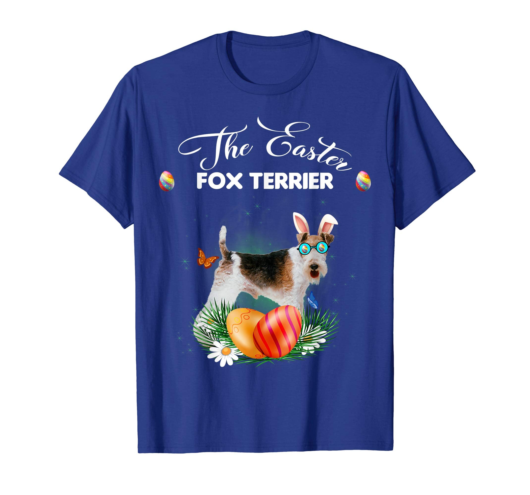 Fox Terrier Bunny Easter Day Dog Gifts T-Shirt