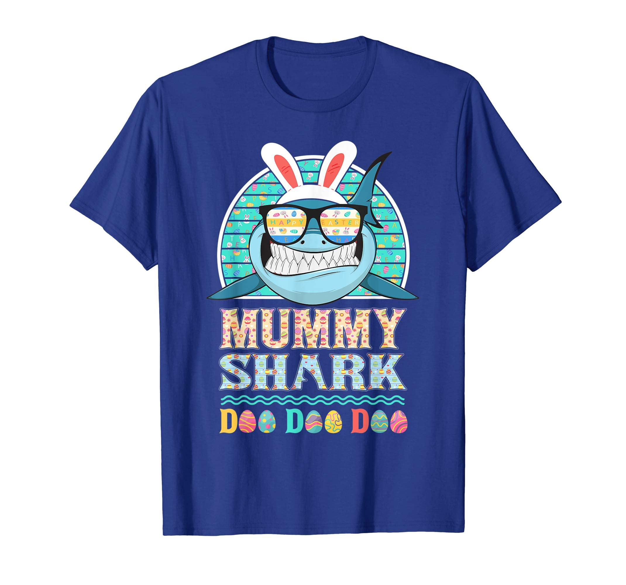 Funny Mummy Shark Happy Easter Day Gift Family Shirt