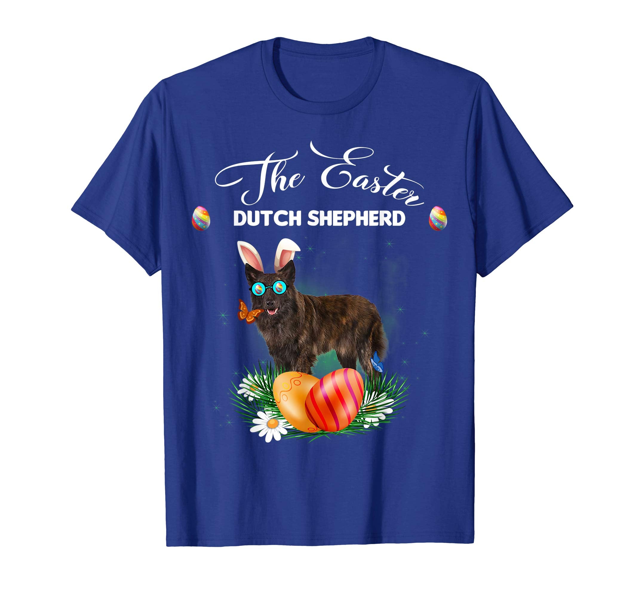 Dutch Shepherd Bunny Easter Day Dog Gifts T-Shirt