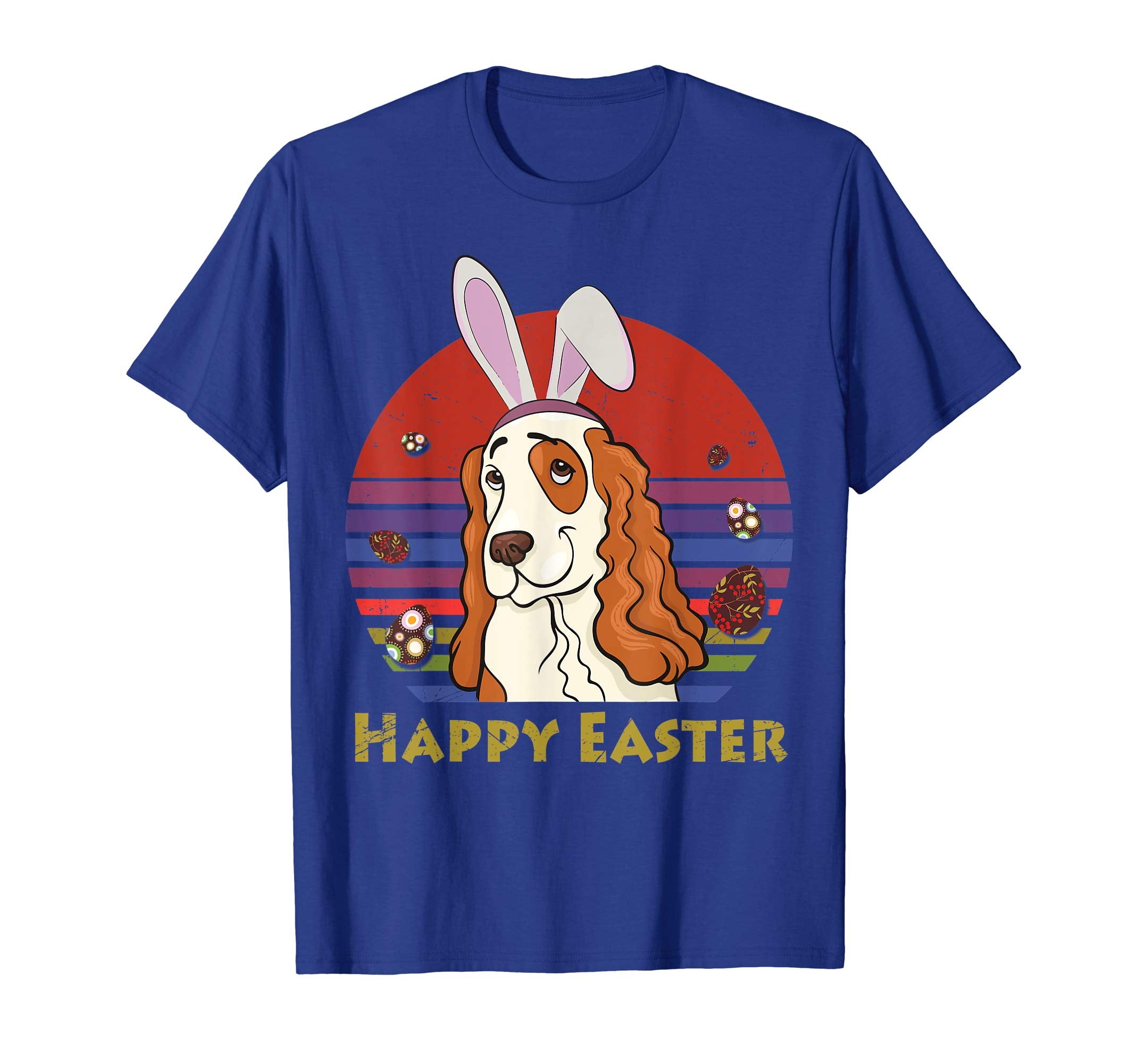 English Springer Spaniel Bunny Headband Happy Easter Tshirt