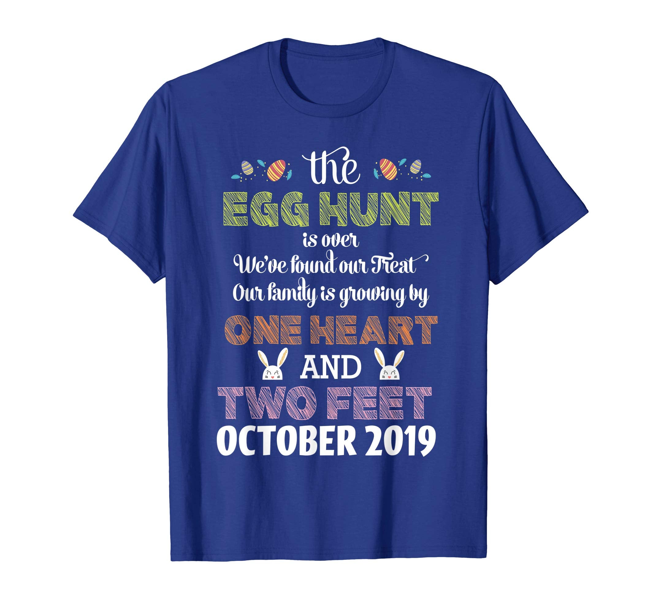 Pregnancy Announcement Due In October 2019 Easter Tshirt