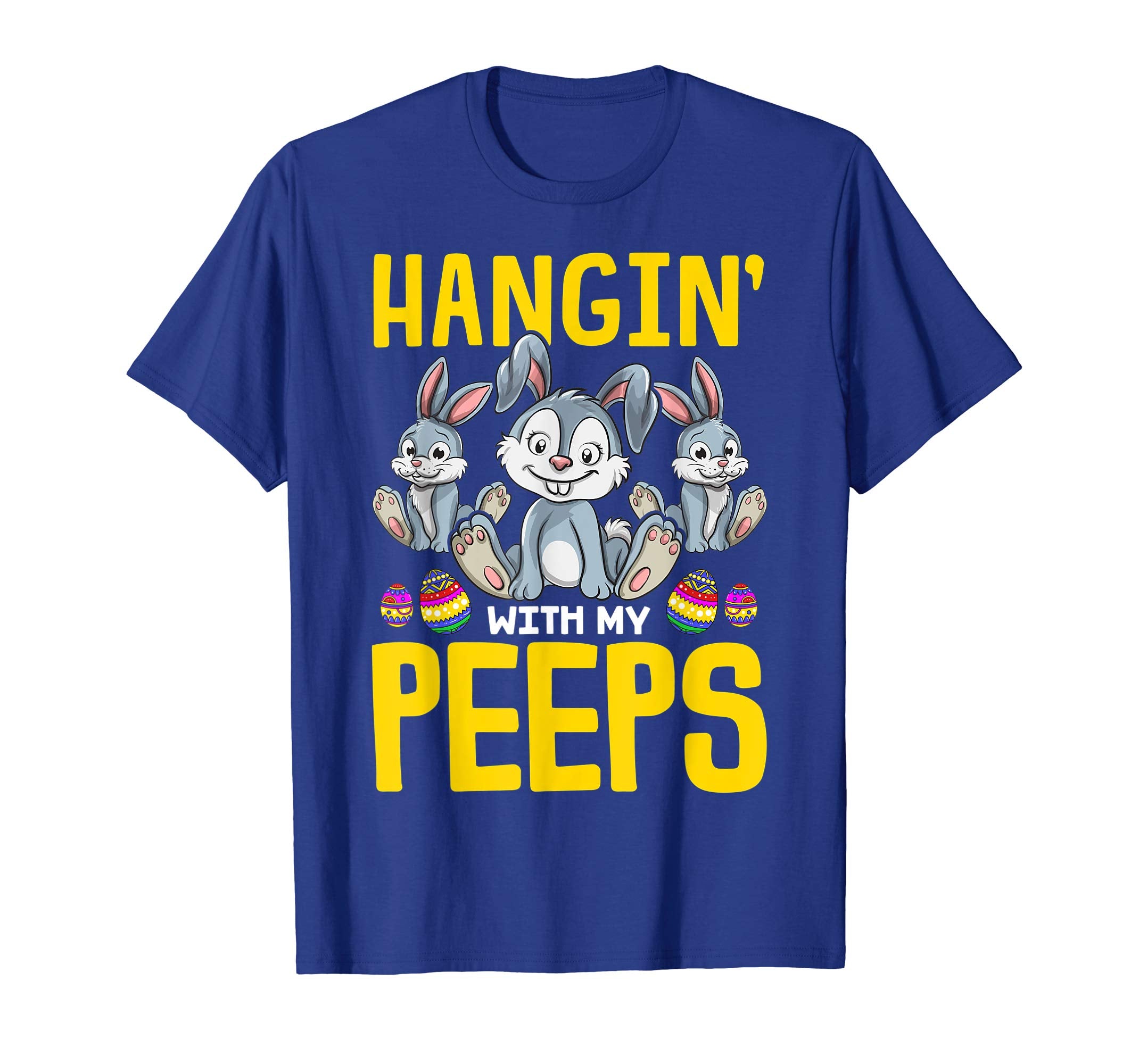 Hanging With My Peeps Shirt Easter Bunny Gift for Boys Girls
