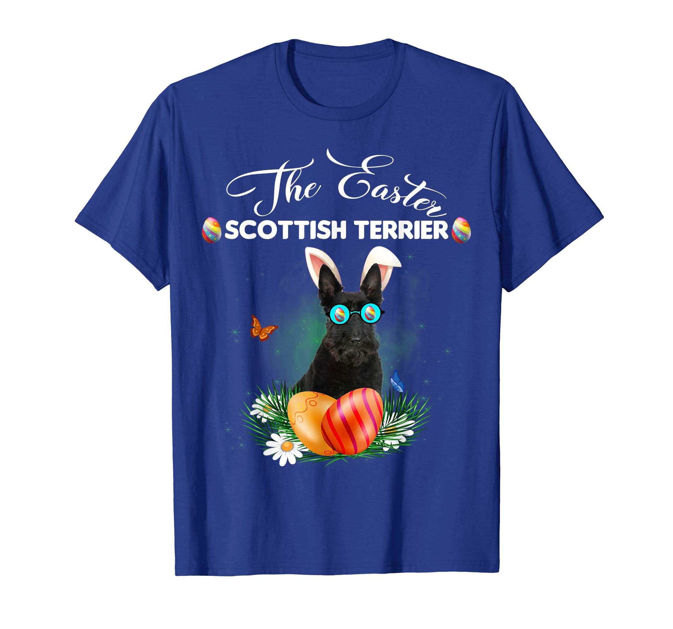 Scottish Terrier Bunny Easter Day Dog Gifts T-Shirt