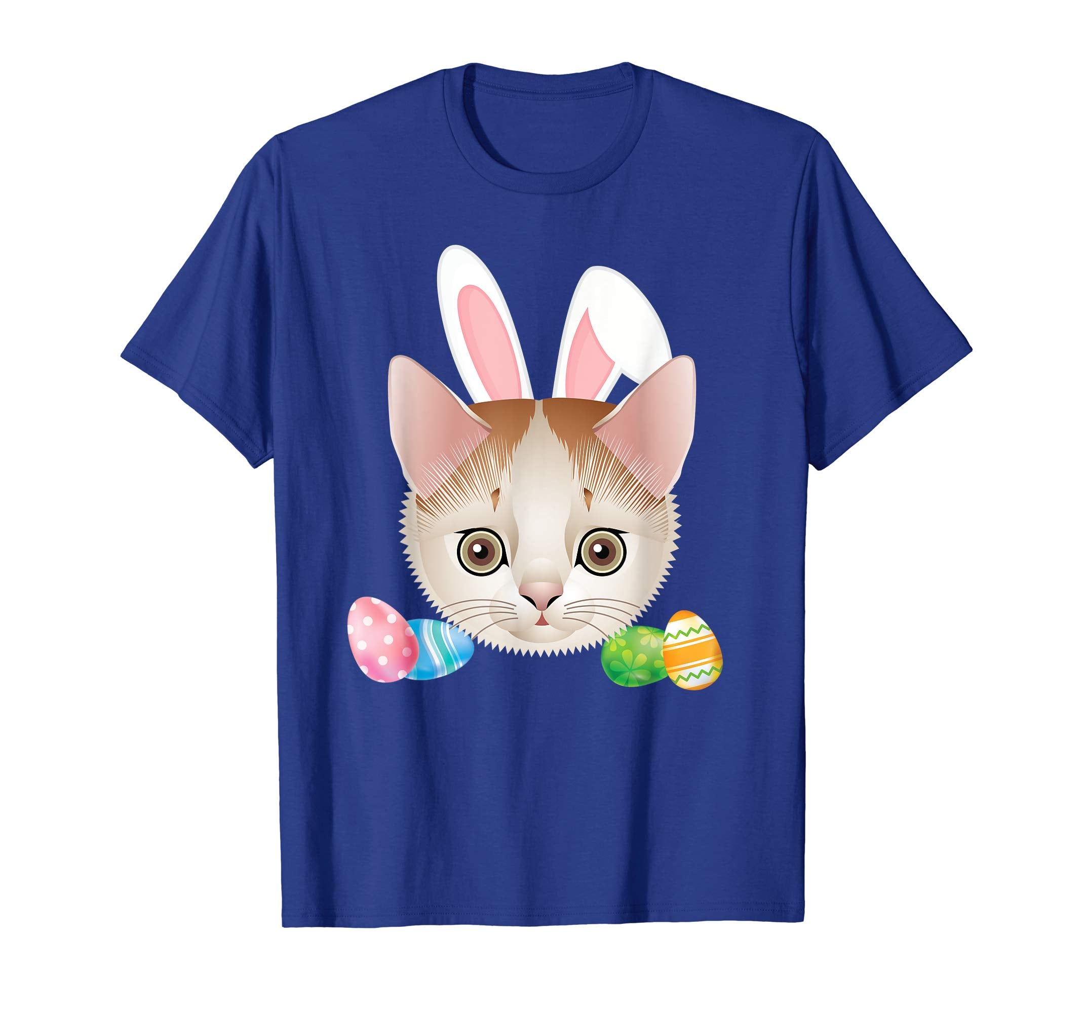 Cute Bunny Cat Face Easter Day Kitten Lovers T-Shirt Egg