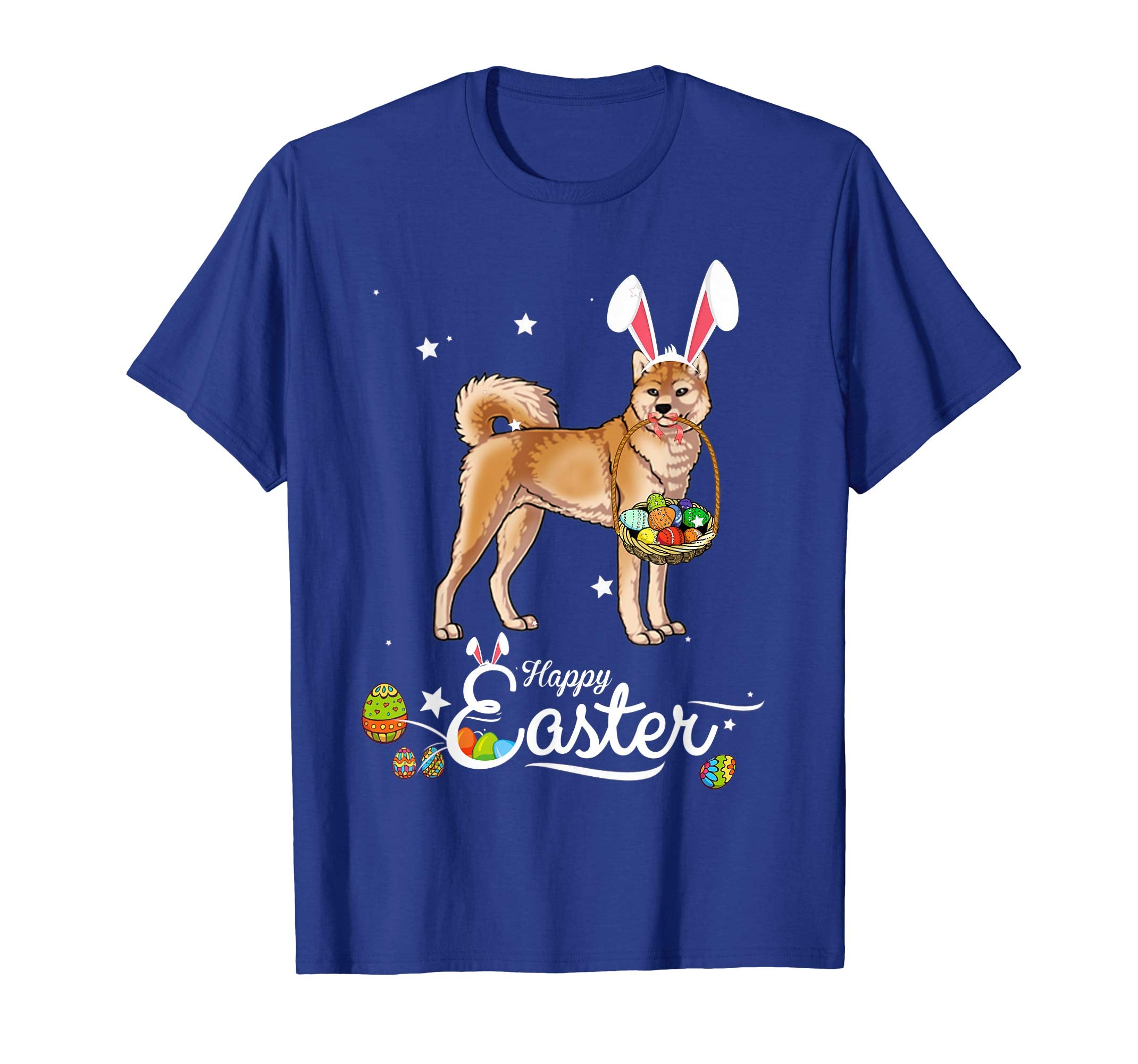 Akita Dog With Bunny Hat Easter Costume T Shirt