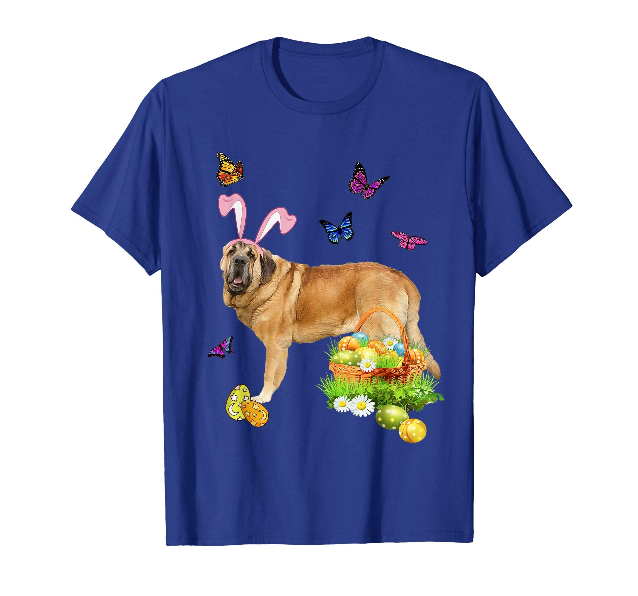 Spanish Mastiff Bunny Hat Rabbit Easter Eggs T-Shirt