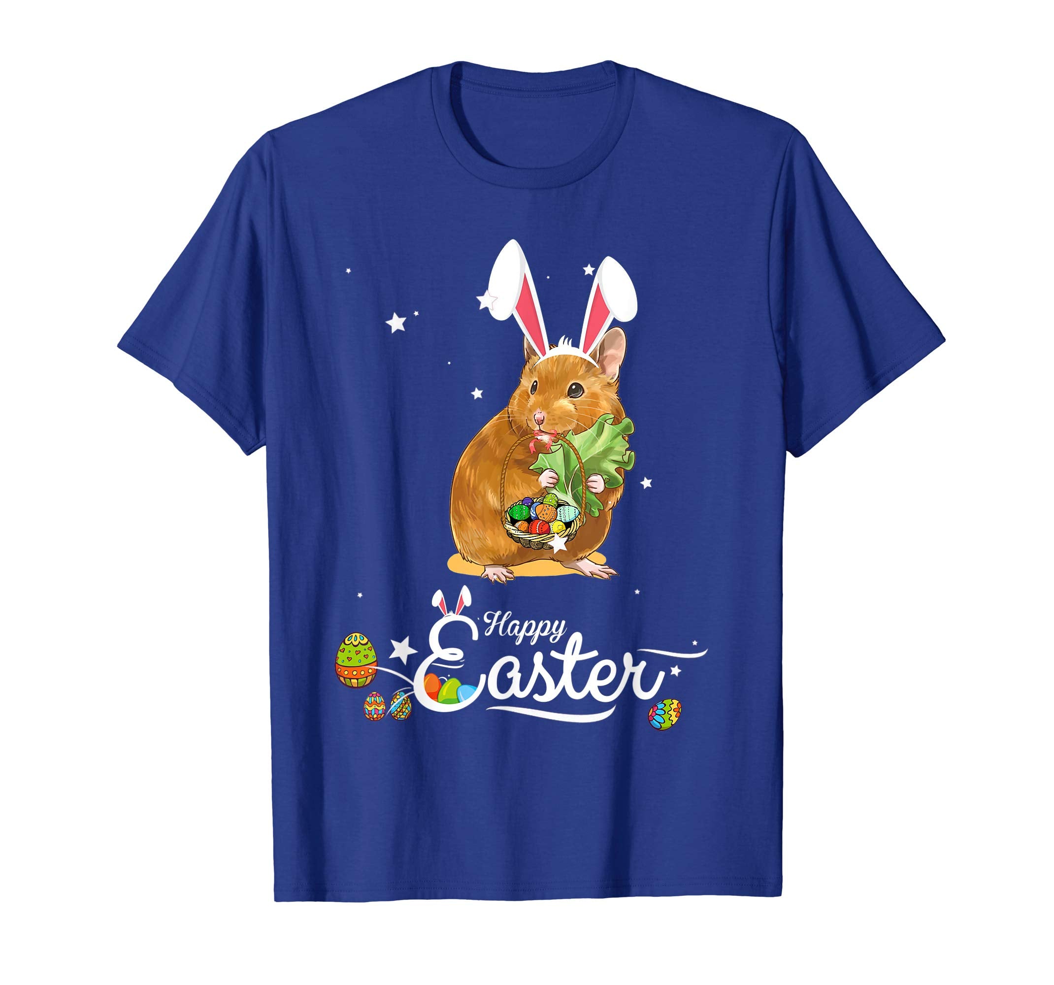 Cute Easter Hamster with Bunny Ears and Eggs T Shirt