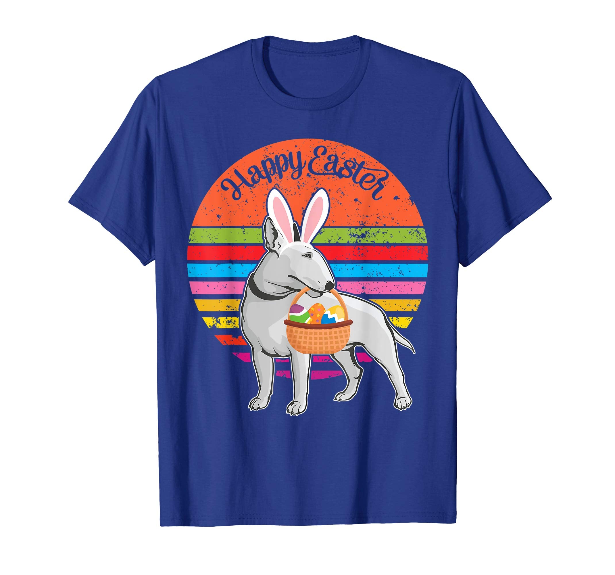 Bull Terrier Bunny Dog Easter Egg Happy Easter Vintage Shirt