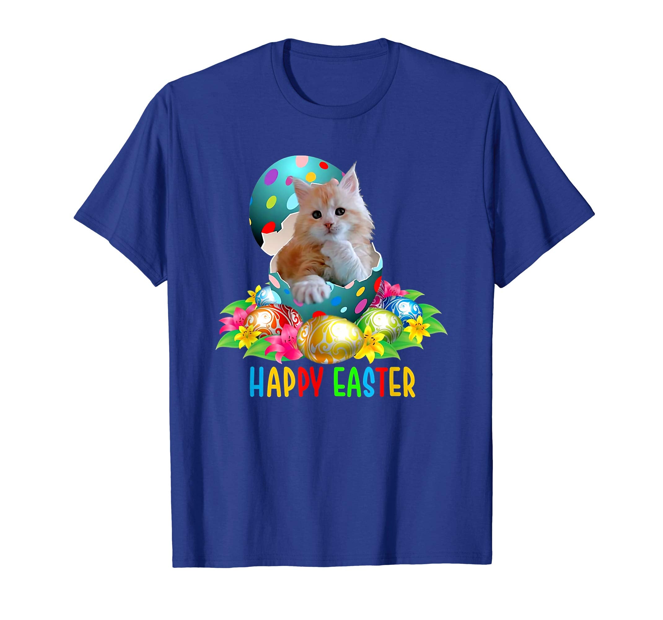 Funny cat in easter eggs cat lover t-shirt