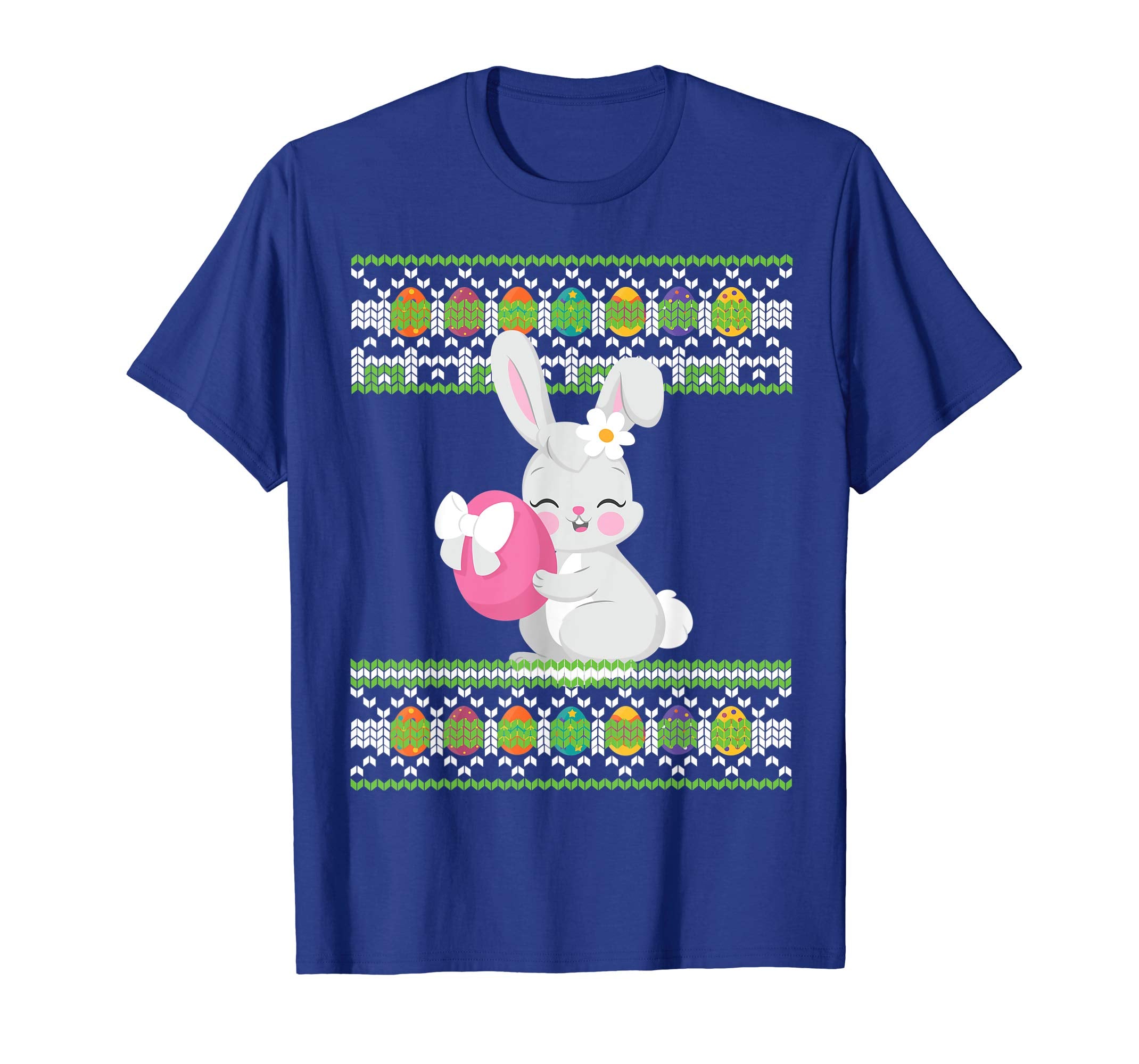 Bunny Rabbit With Big Easter Eggs Ugly Sweater Happy Shirt
