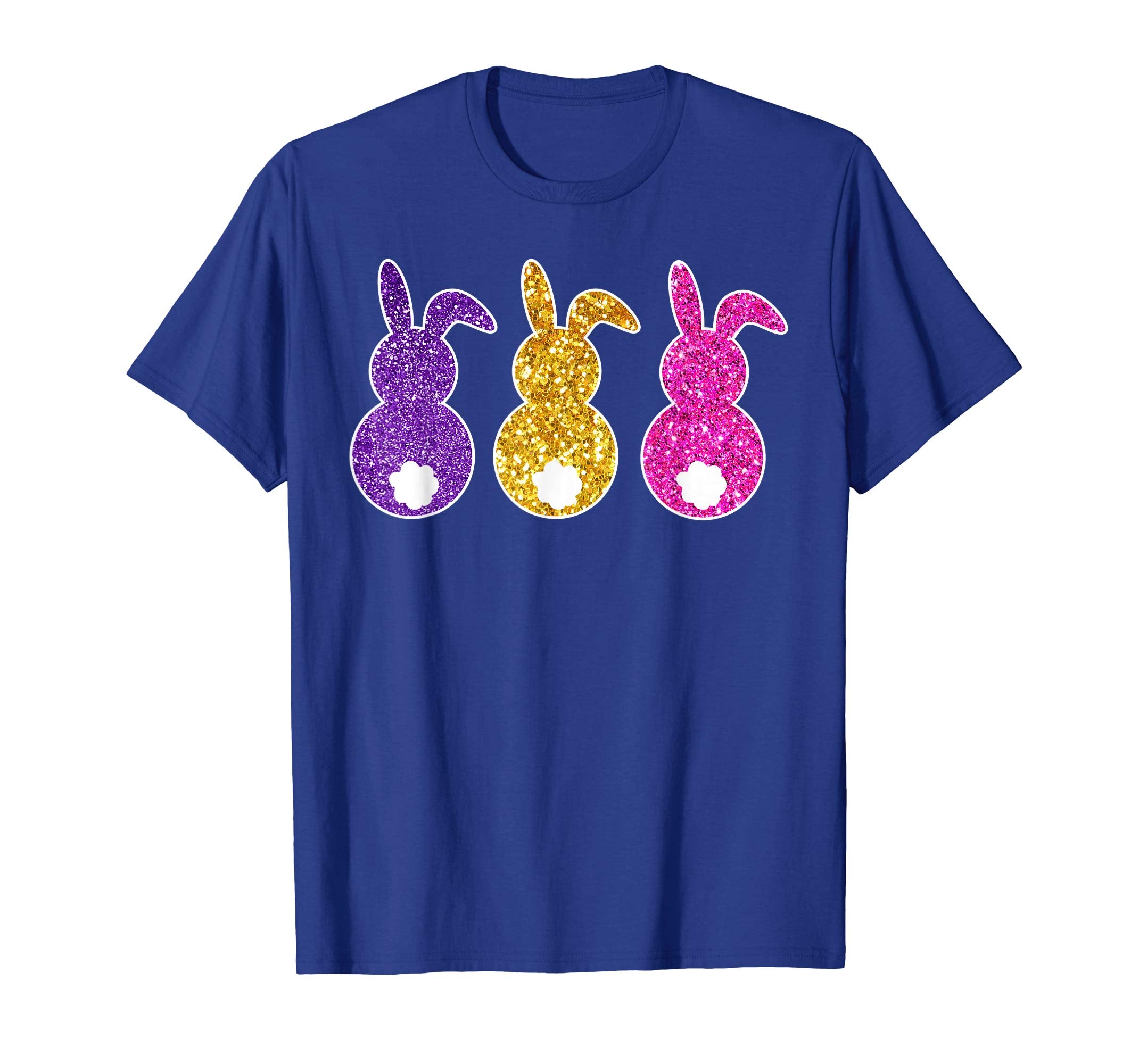 Happy easter tee Funny colorful Bunny With Tail Ears t-shirt