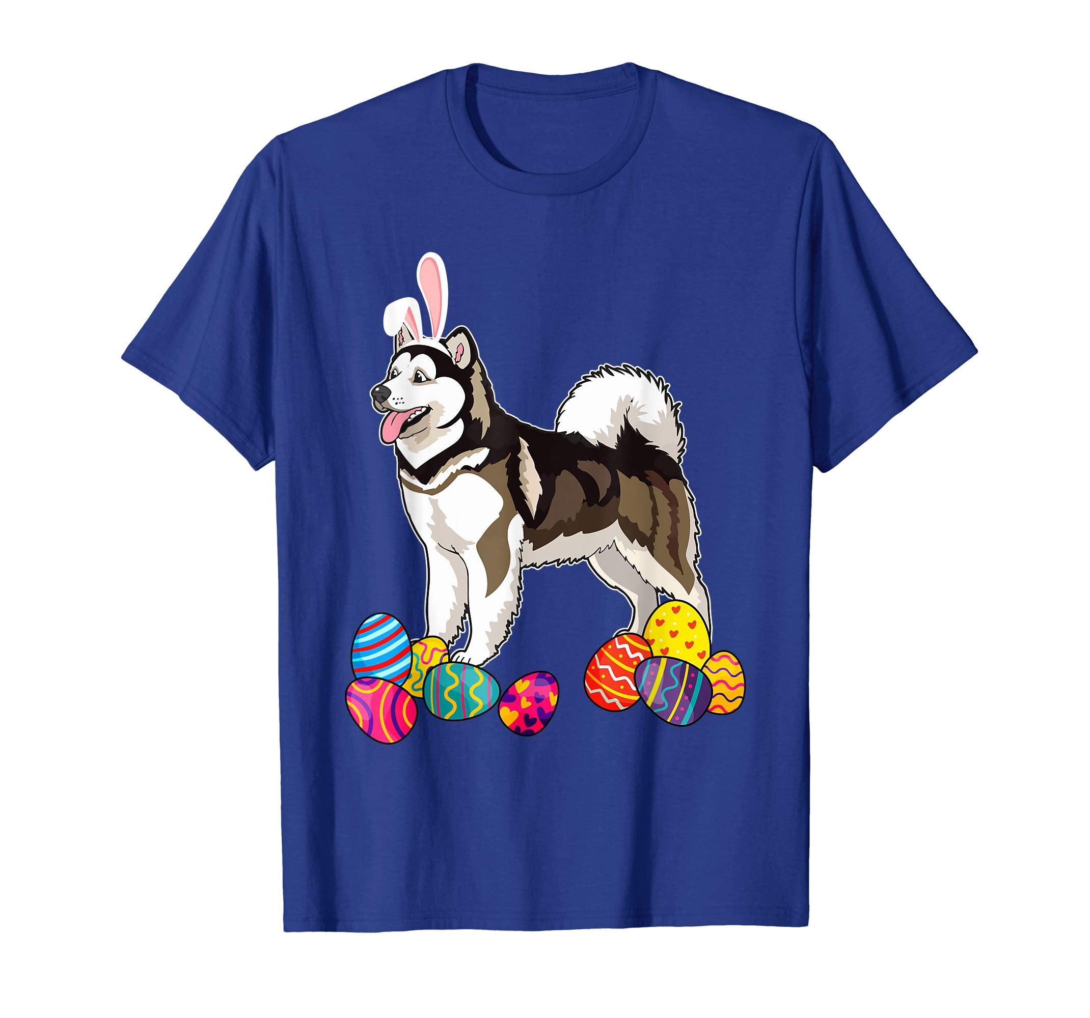 Alaskan Malamute Bunny Ear With Egg Easter Easter Day Shirt