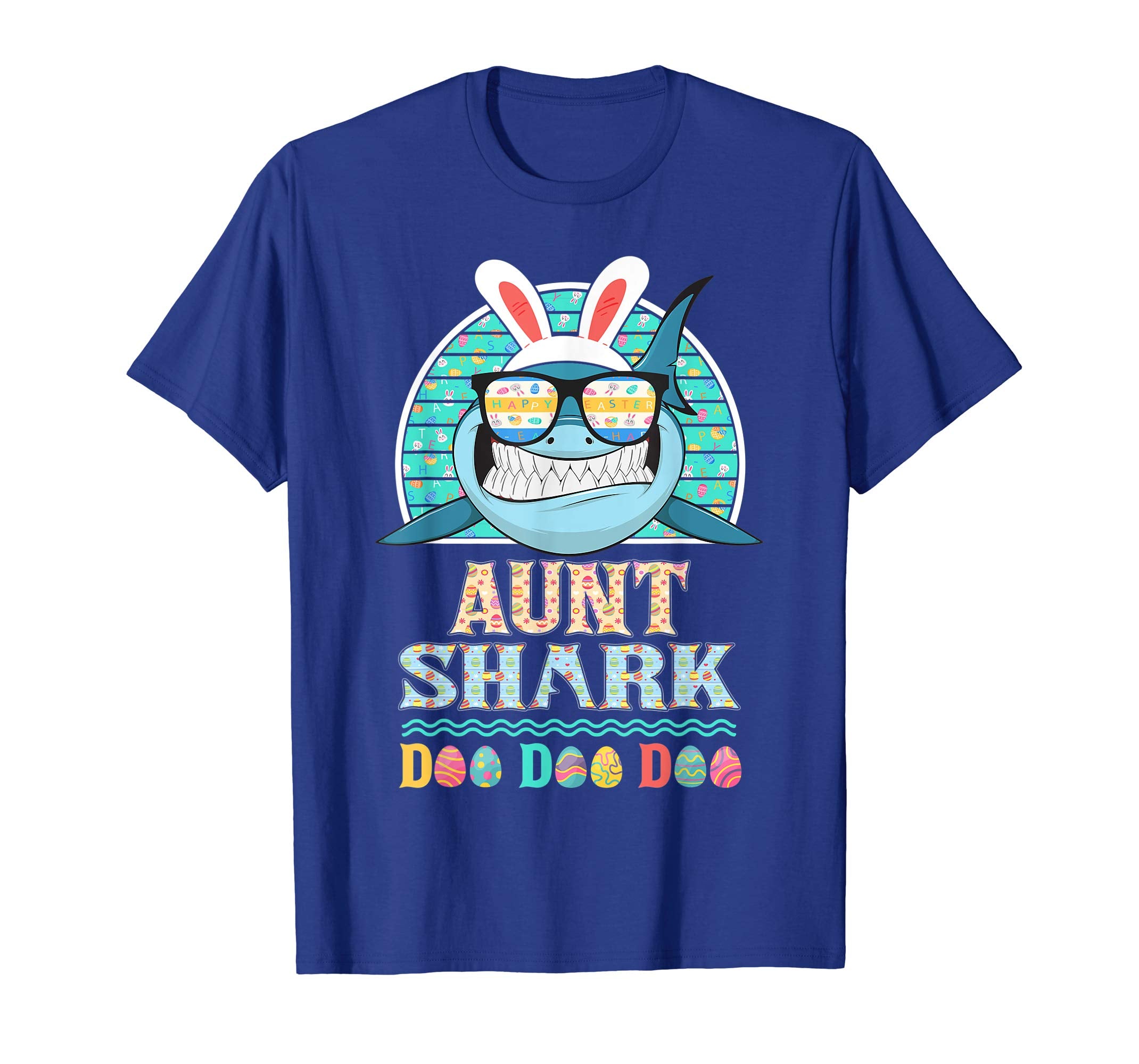 Funny Aunt Shark Happy Easter Day Gift Family Shirt