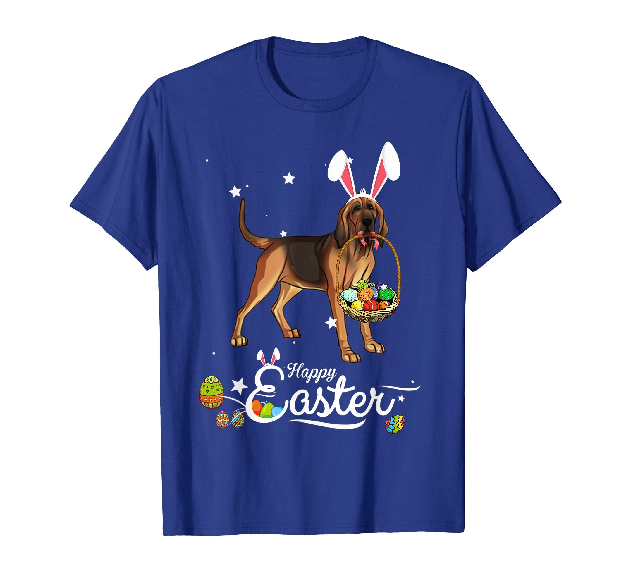 Bloodhound Dog With Bunny Hat Easter Costume T Shirt