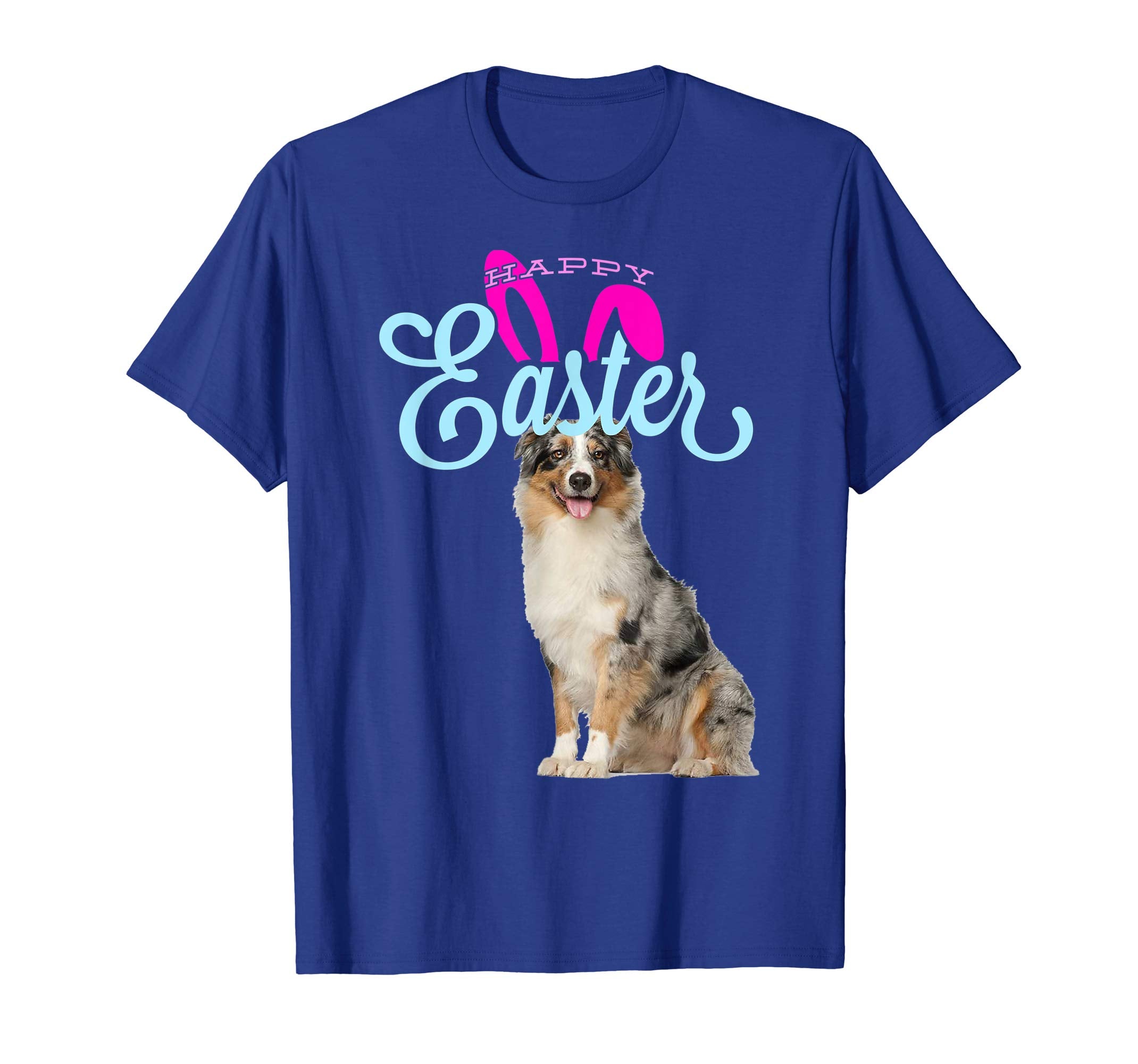 Easter Bunny Aussie Shepherd Tshirt Dog Men Women Gift