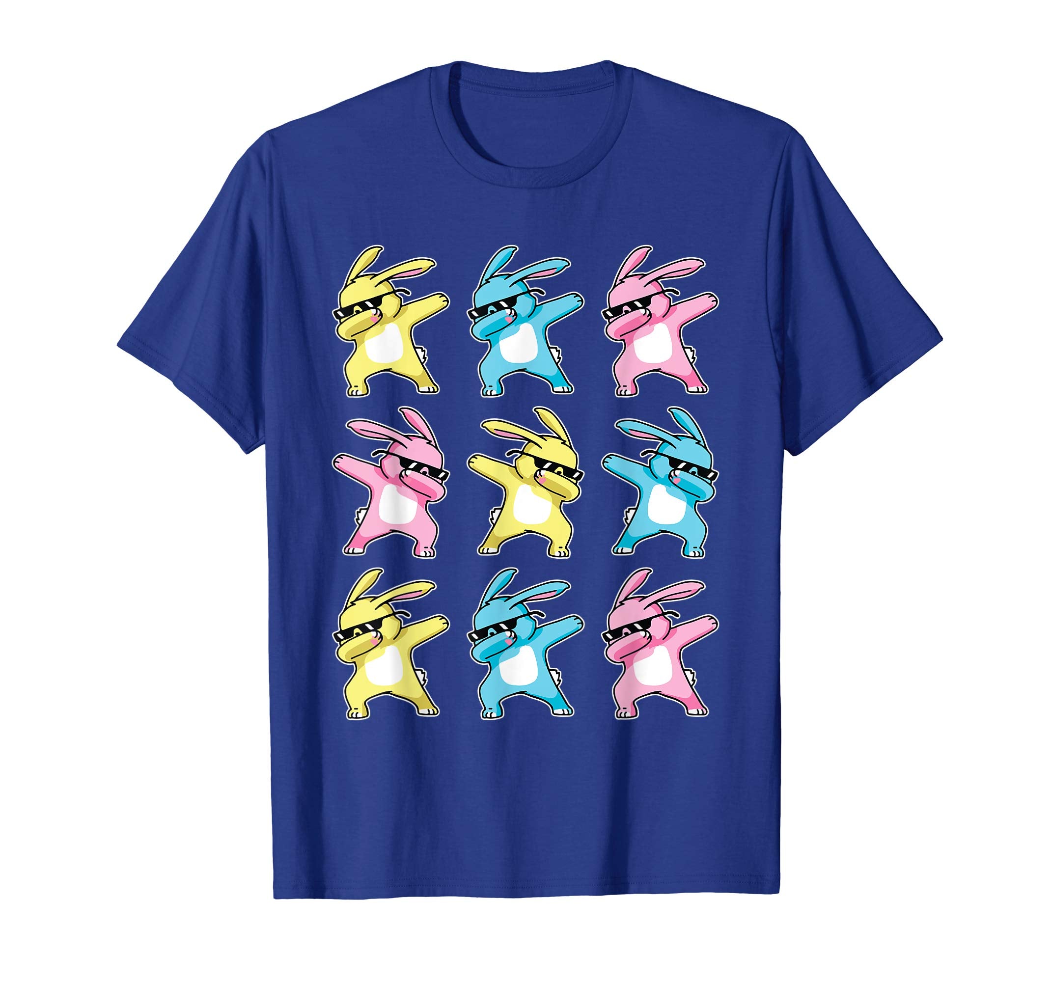 Nine Bunny Rabbit Dabbing Dancing Happy Easter Day Shirt
