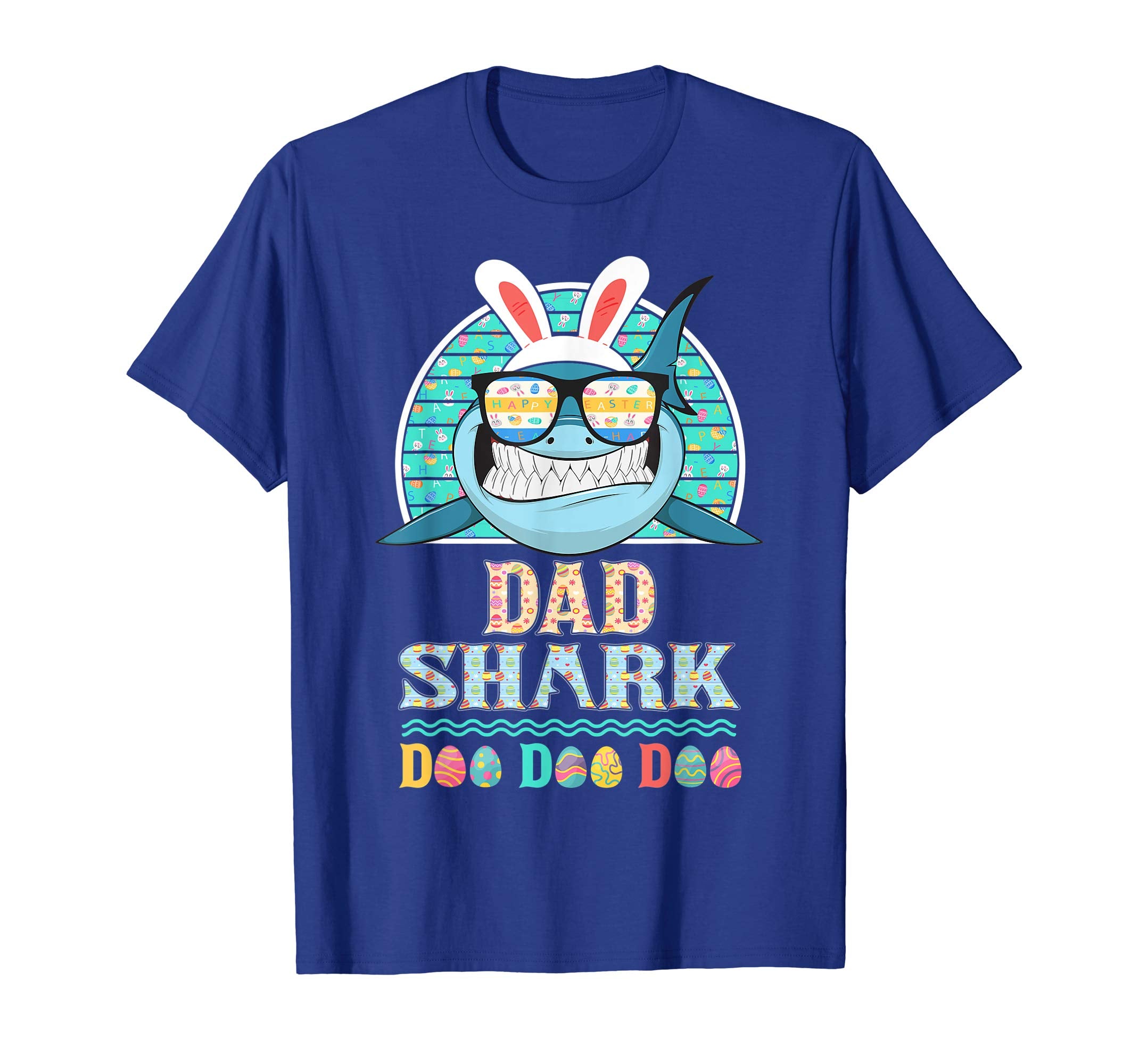 Funny Dad Shark Happy Easter Day Gift Family Shirt