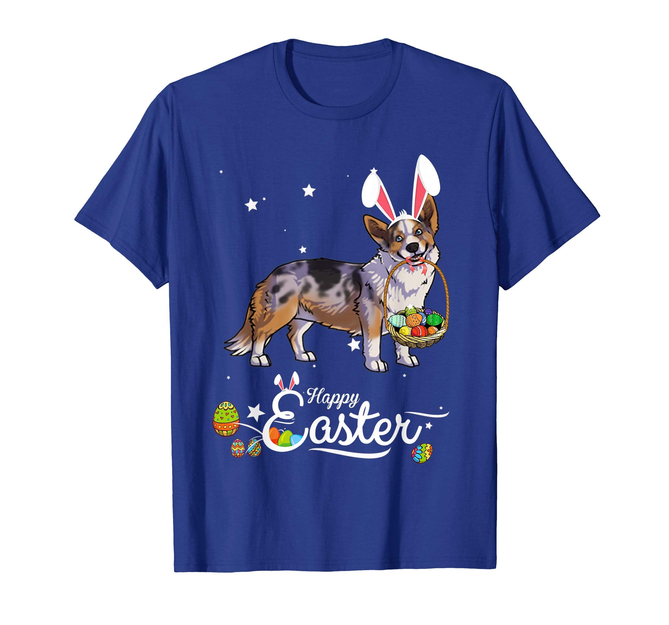 Cardigan Welsh Corgi Dog With Bunny Hat Easter Costume Shirt
