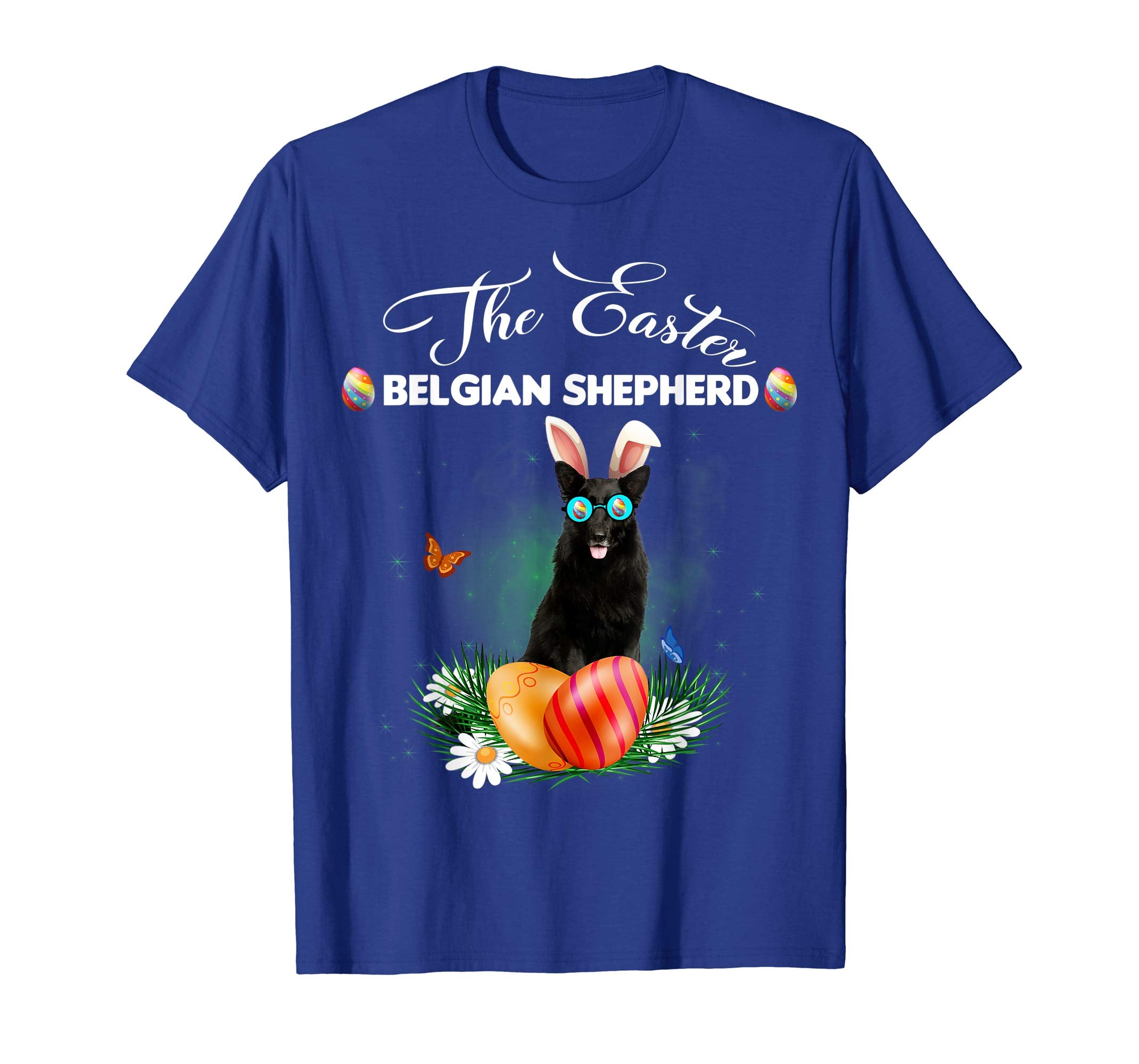 Belgian Shepherd Bunny Easter Day Dog Gifts T-Shirt