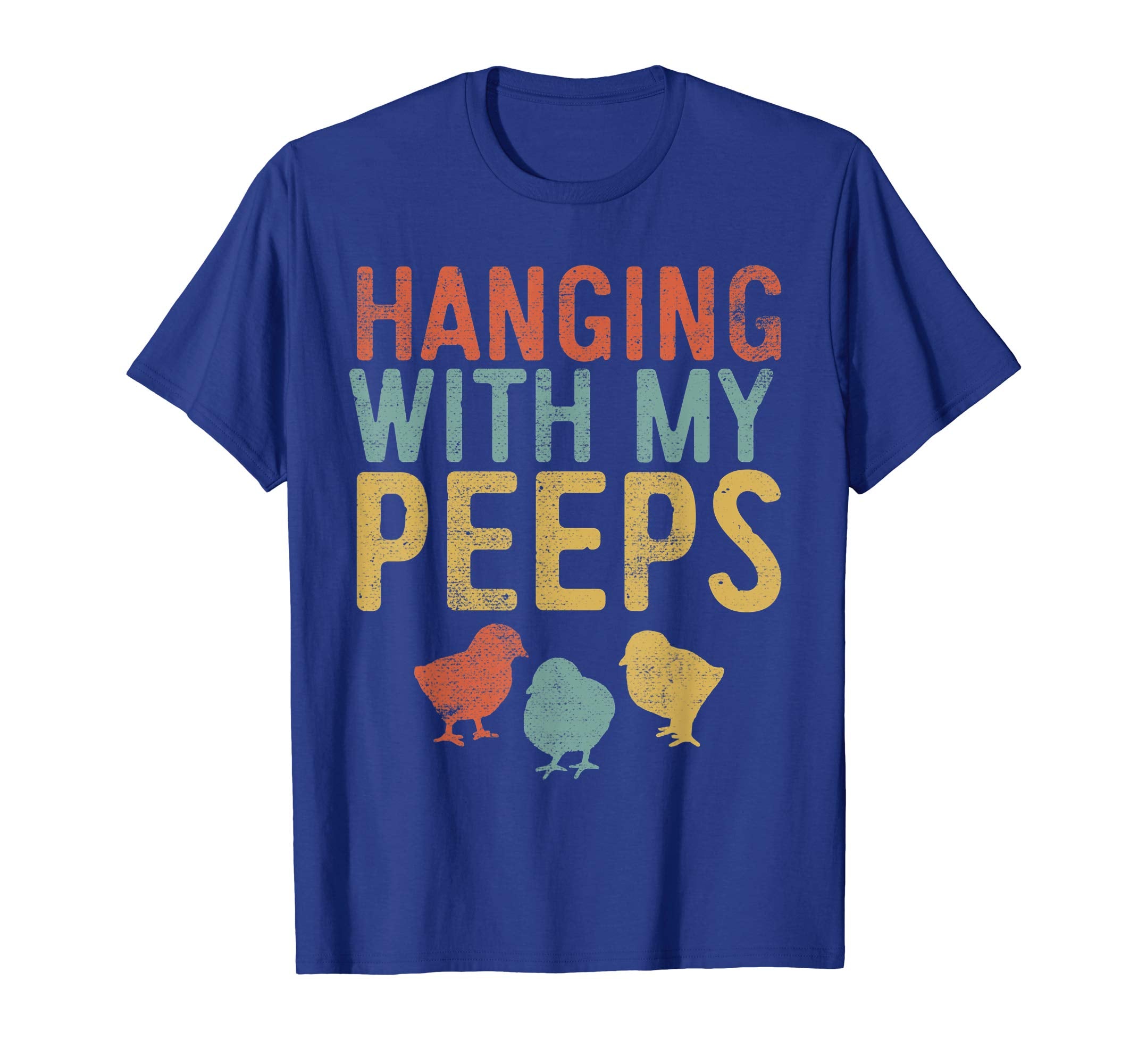 Easter Chicks Hanging With My Peeps Retro Vintage T-Shirt