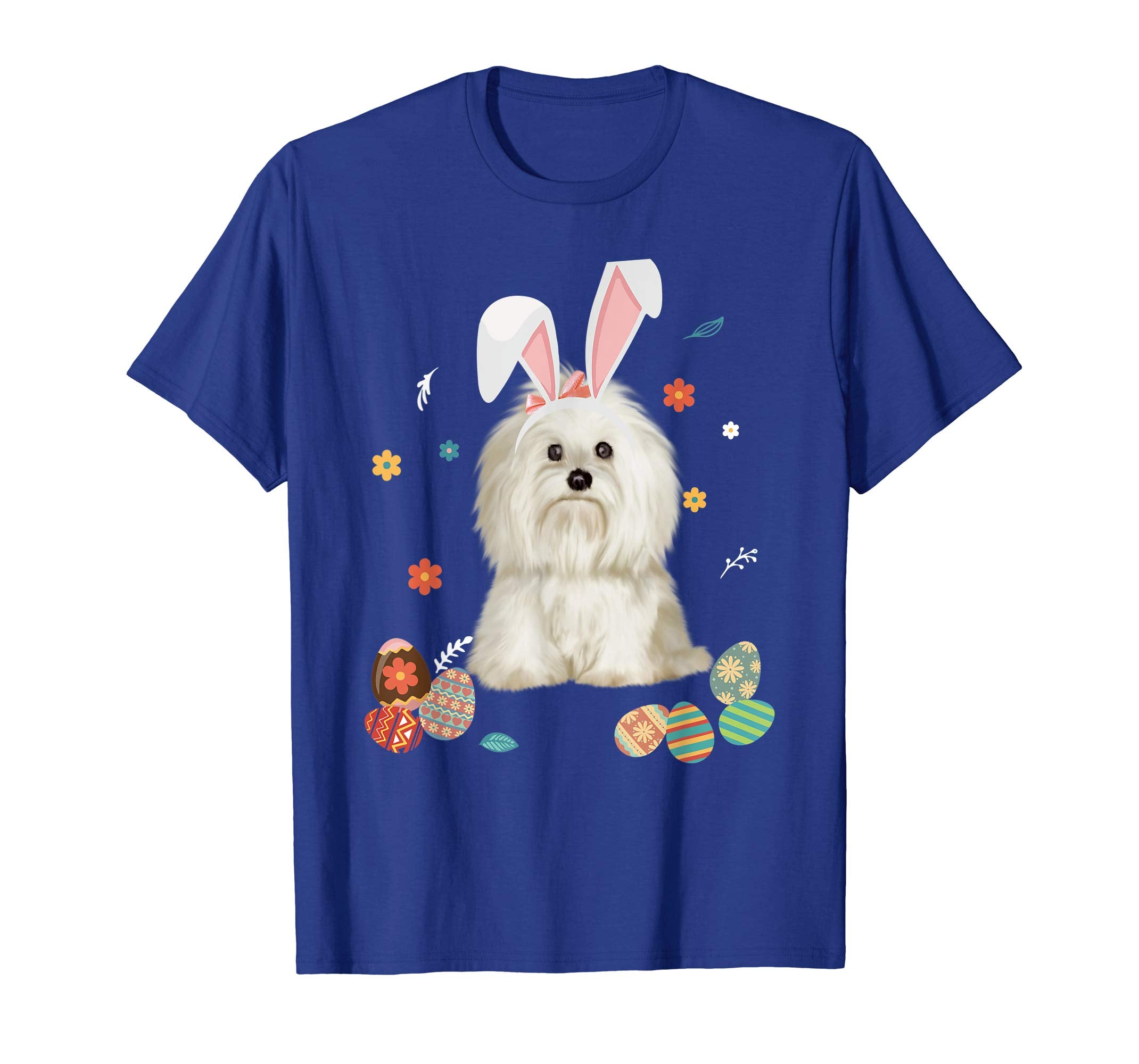 Maltese Bunny Rabbit Happy Easter Day T-Shirt