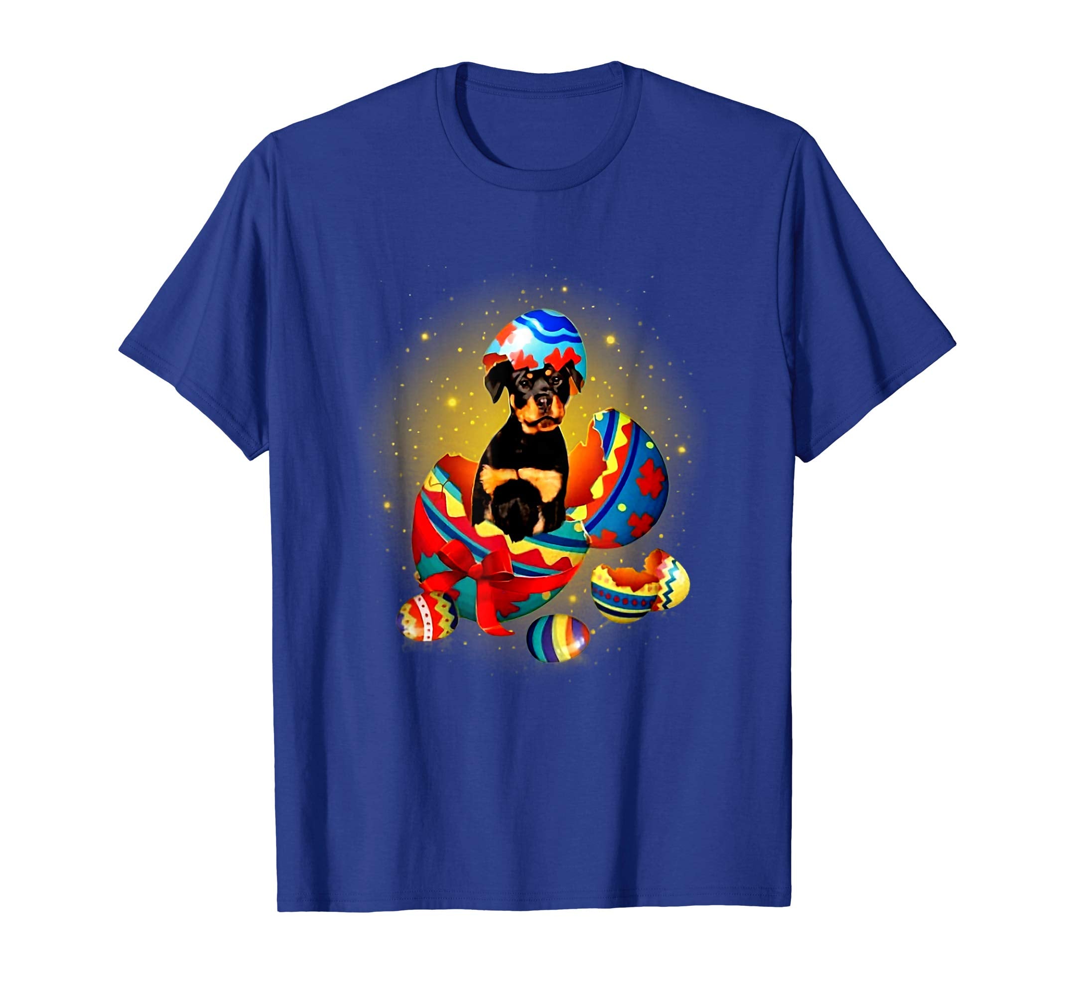 Rottweiler Dog Ear Easter Eggs Shirt Happy Easter Day Gift