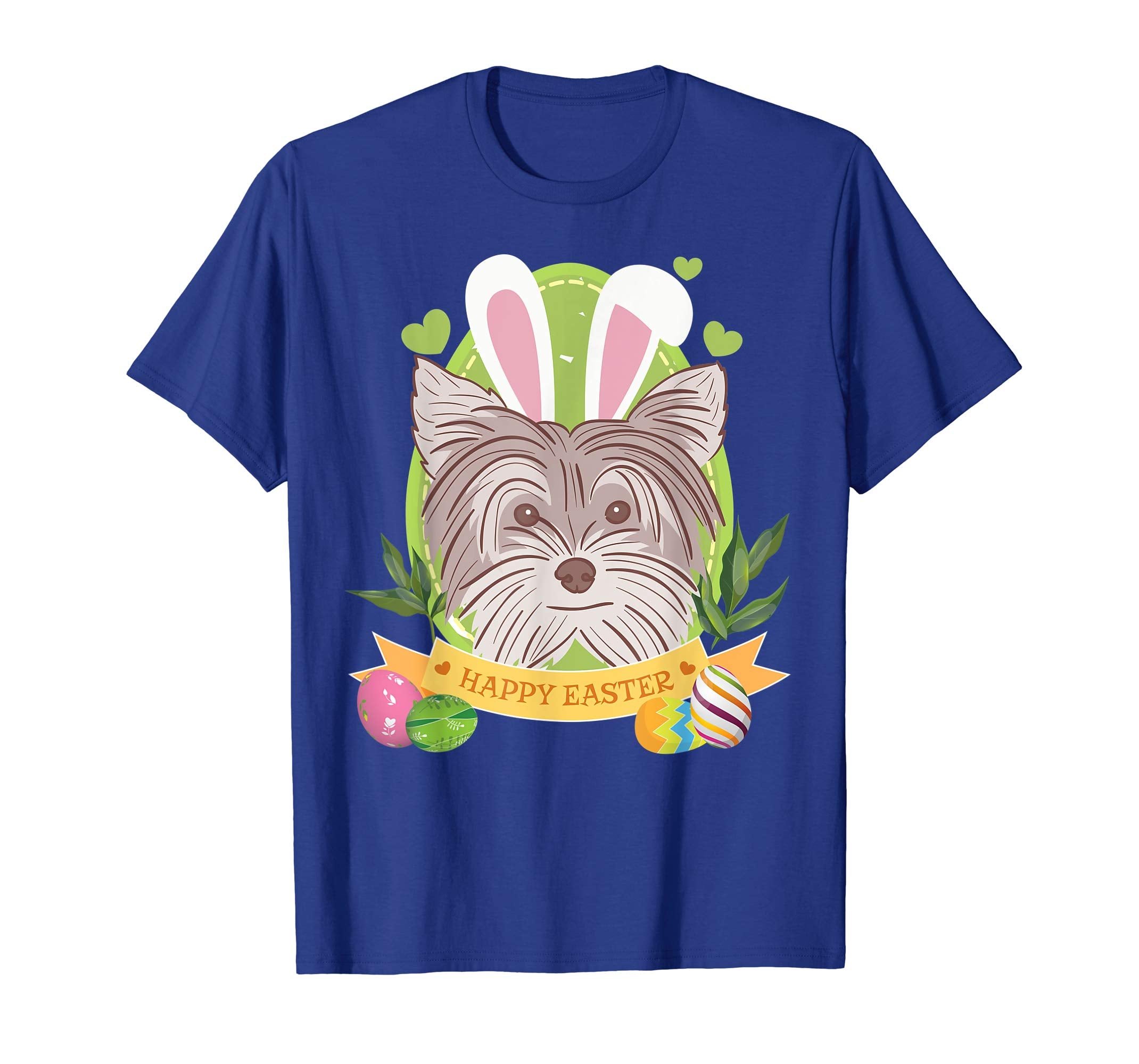 Bunny Yorkshire Terrier Dog Easter Day Lovers T-Shirt Egg