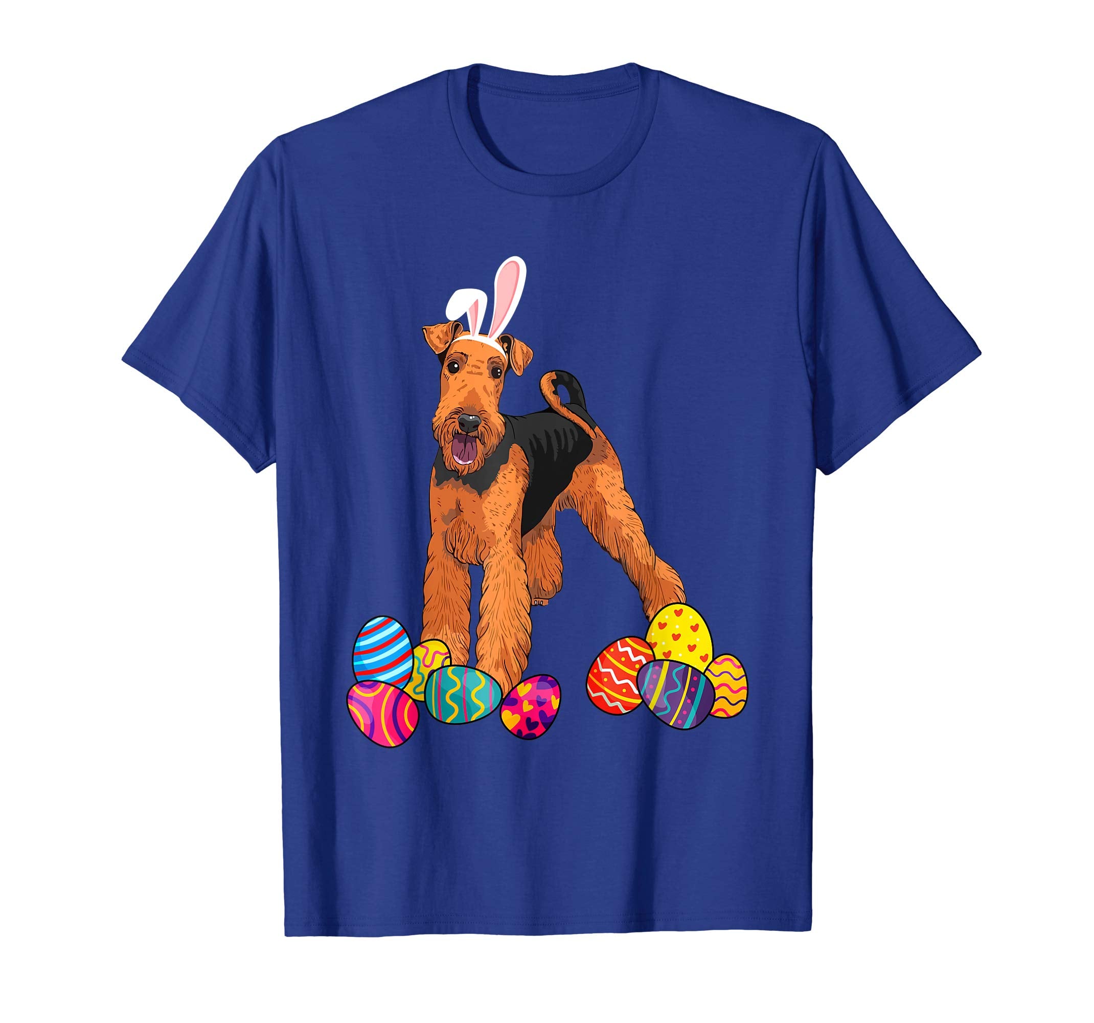 Airedale Terrier Bunny Ear With Egg Easter Easter Day Shirt