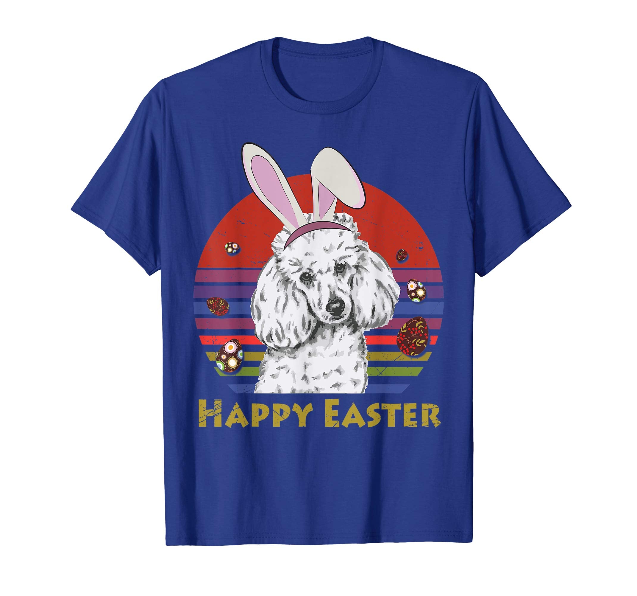 Poodle With Bunny Headband Happy Easter Tshirt Easter Gifts