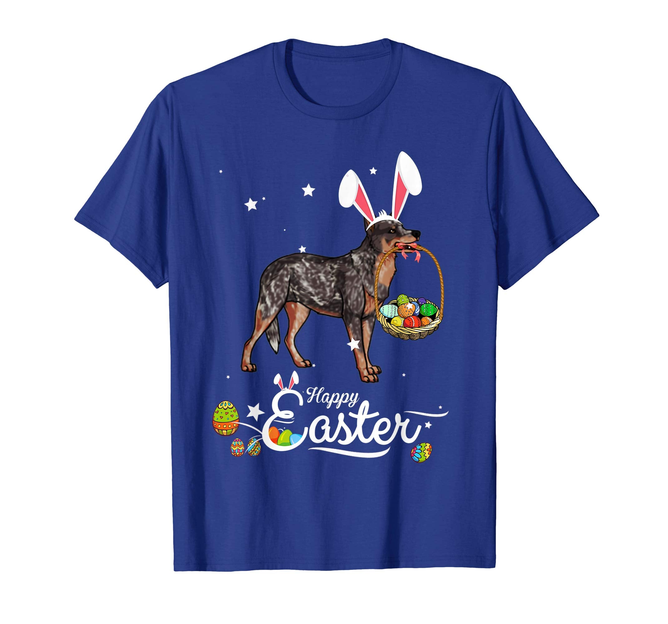Australian Cattle Dog With Bunny Hat Easter Costume T Shirt