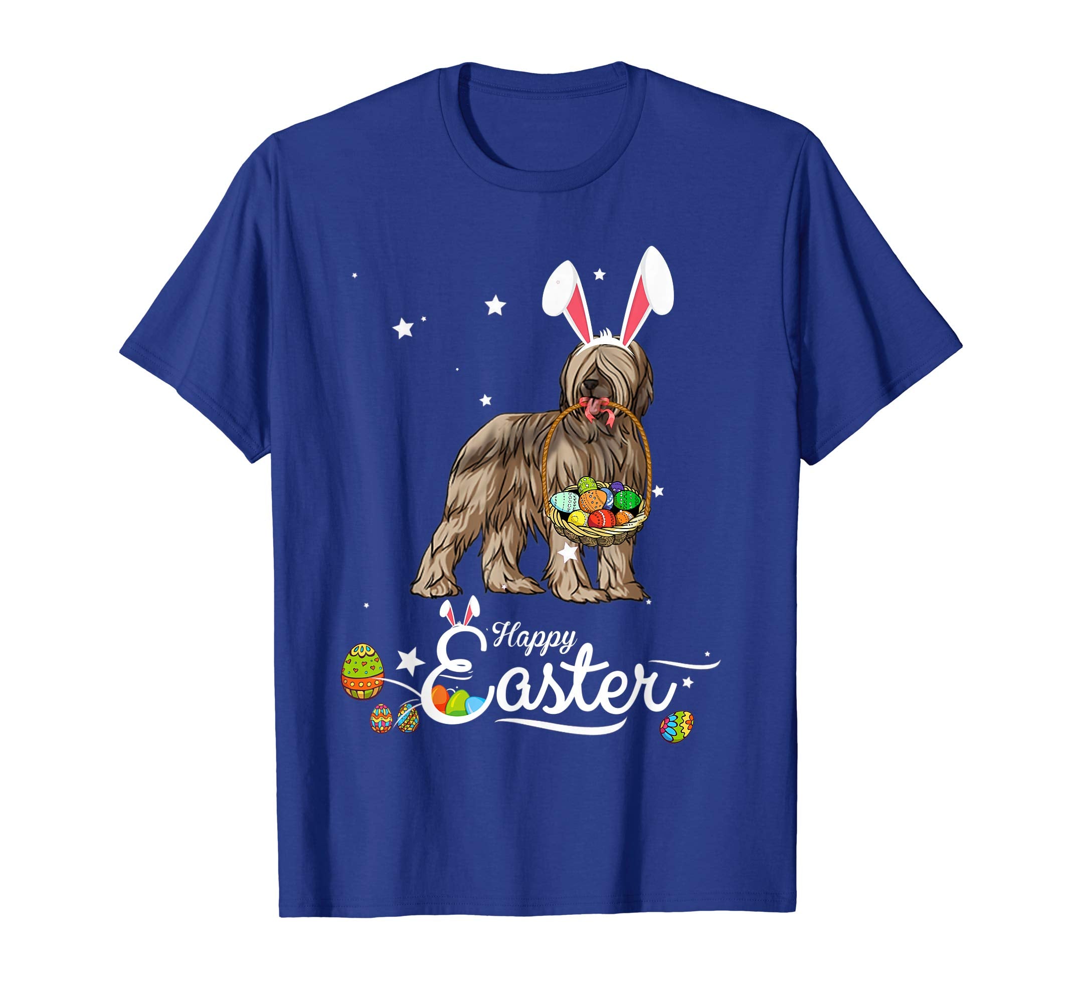 Briard Dog With Bunny Hat Easter Costume T Shirt