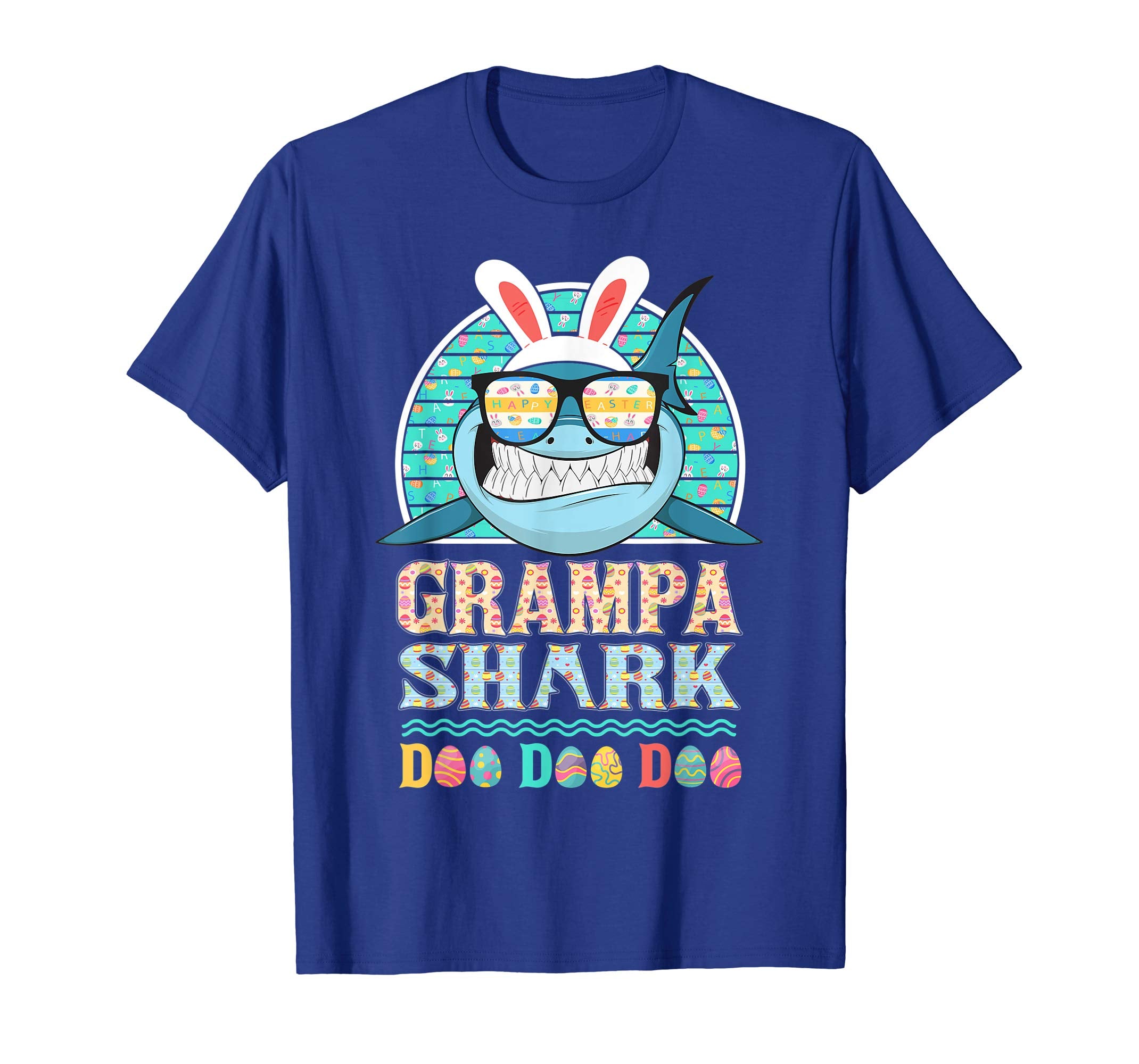 Funny Grampa Shark Happy Easter Day Gift Family Shirt