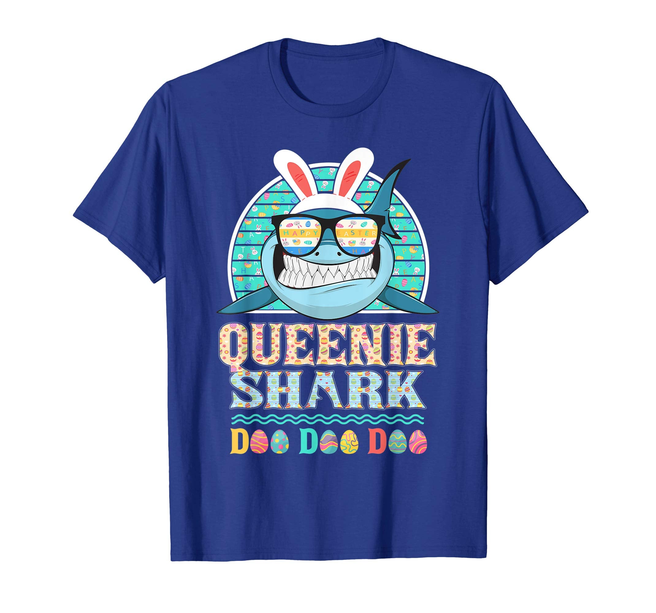 Funny Queenie Shark Happy Easter Day Gift Family Shirt