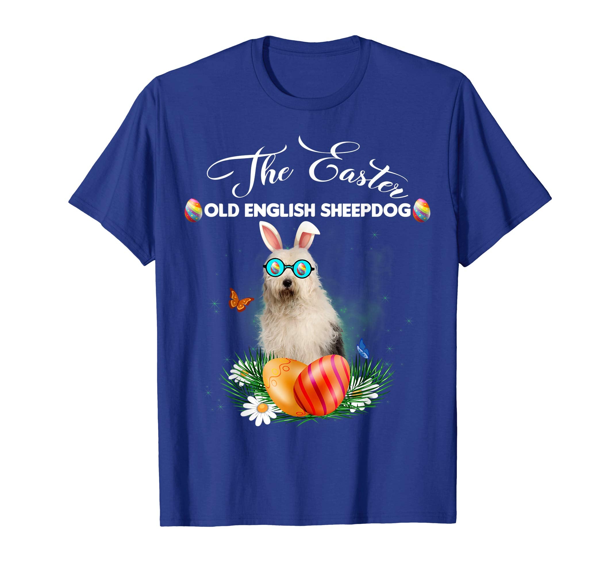 Old English Sheepdog Bunny Easter Day Dog Gifts T-Shirt